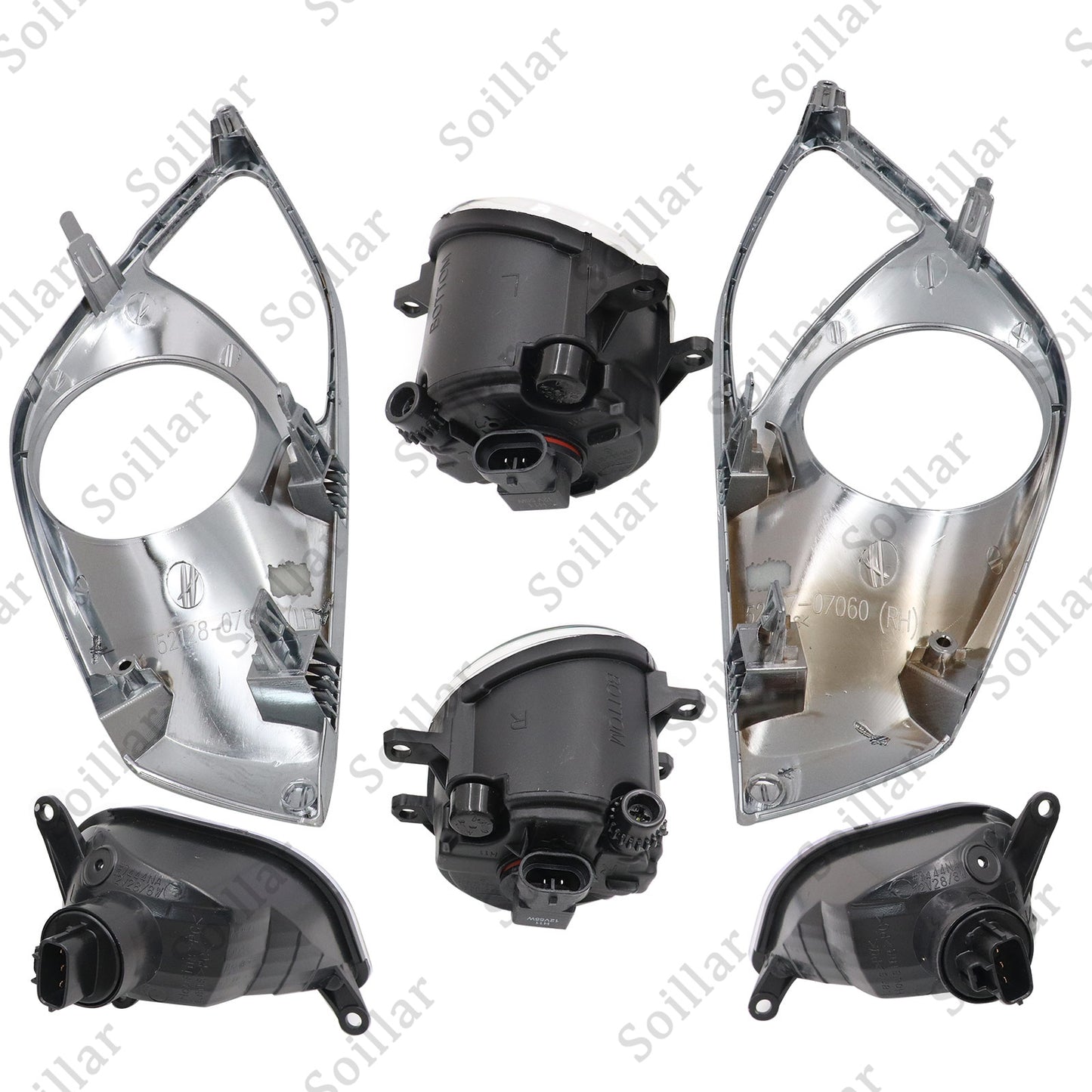 For 2013-2015 Toyota Avalon Bumper Fog Lamp Set W/ Turn Signal Lights + Bezels
