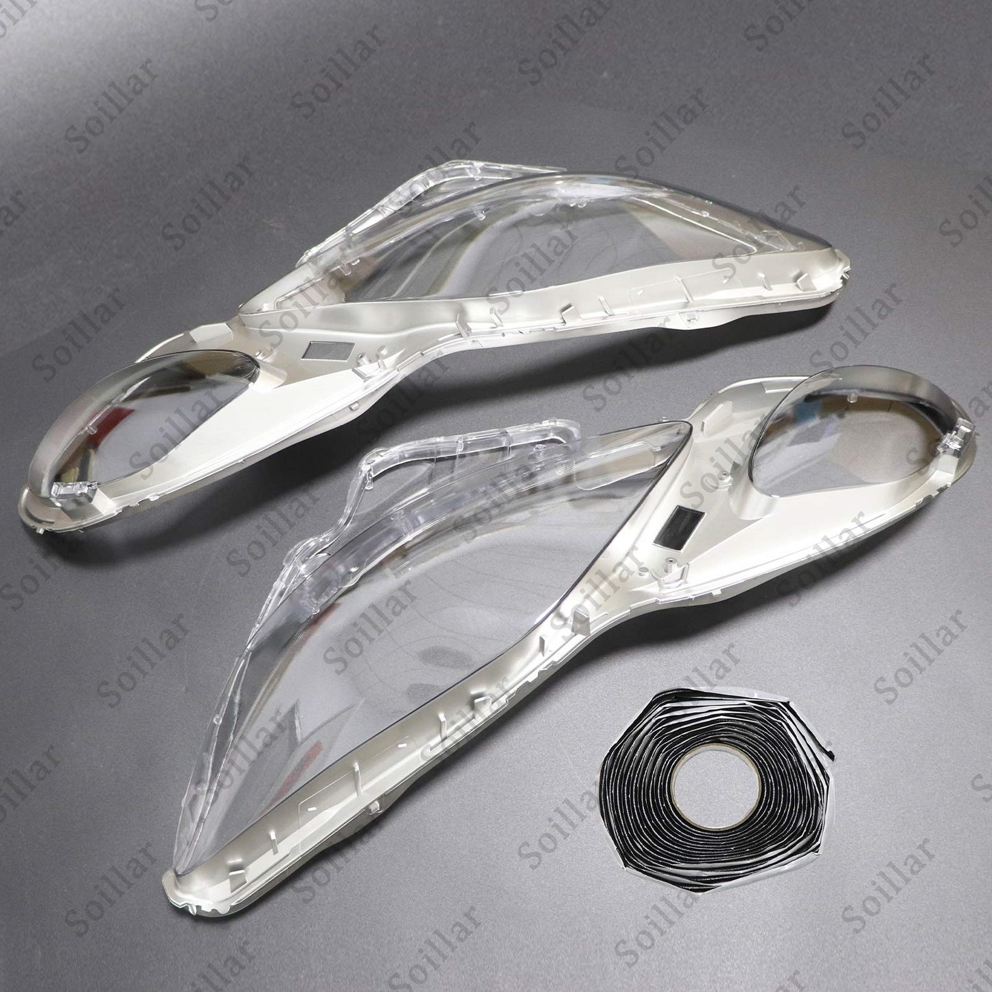 Pair Headlight Lens Cover Shell Clear Glass Fit For Lexus GS300 350 450h 2004-11