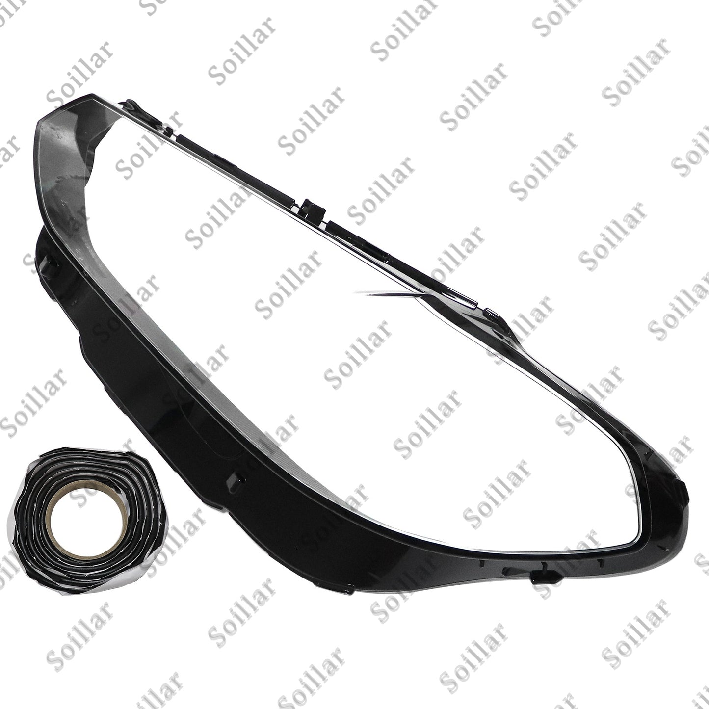 Left Side Front Headlight Lens Clear Cover+Sealant Fit BMW X3 X4 2022-2024 1Pcs