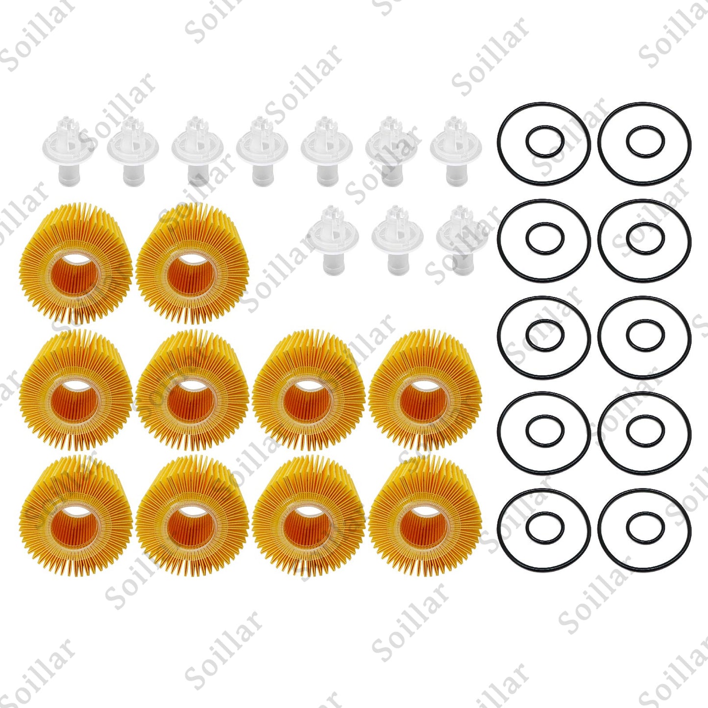 10x Engine Oil Filter Kit for Toyota Camry Sienna Highlander RAV4 2.5L 2.7L 3.5L