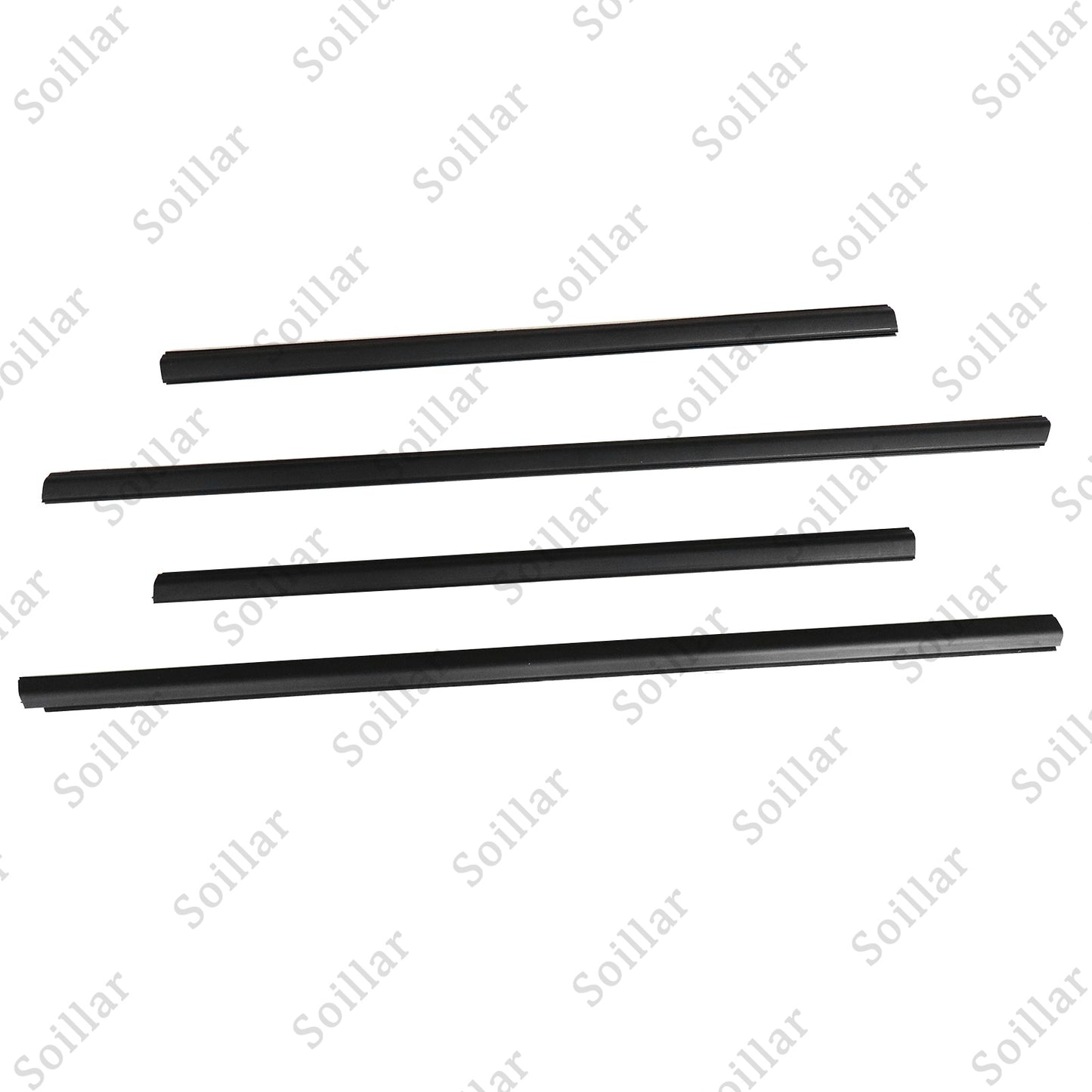 4pcs Door Belt Molding Weather Strip Seal For Honda Fit Jazz 2009-2013