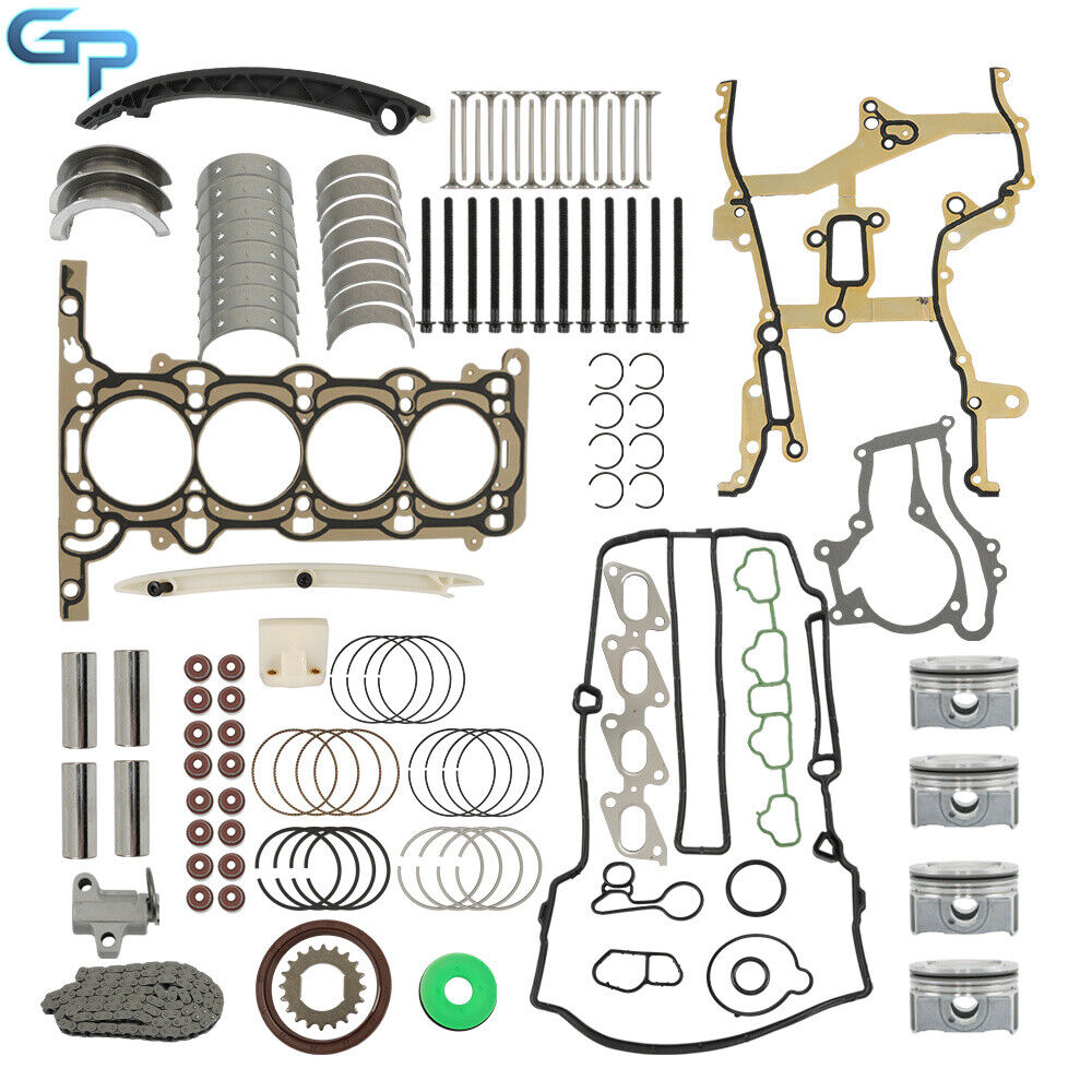 1.4L Engine Rebuild - Gasket Piston Bearing Timing Chain Kit For Buick Chevrolet