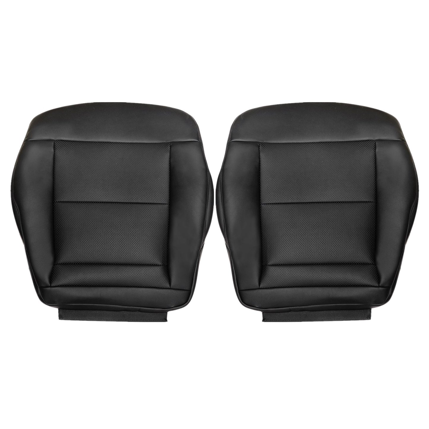 For 2010-2016 Mercedes Benz E-Class E350 E550 E250 Driver & Passenger Bottom & Top Leather Seat Cover Black