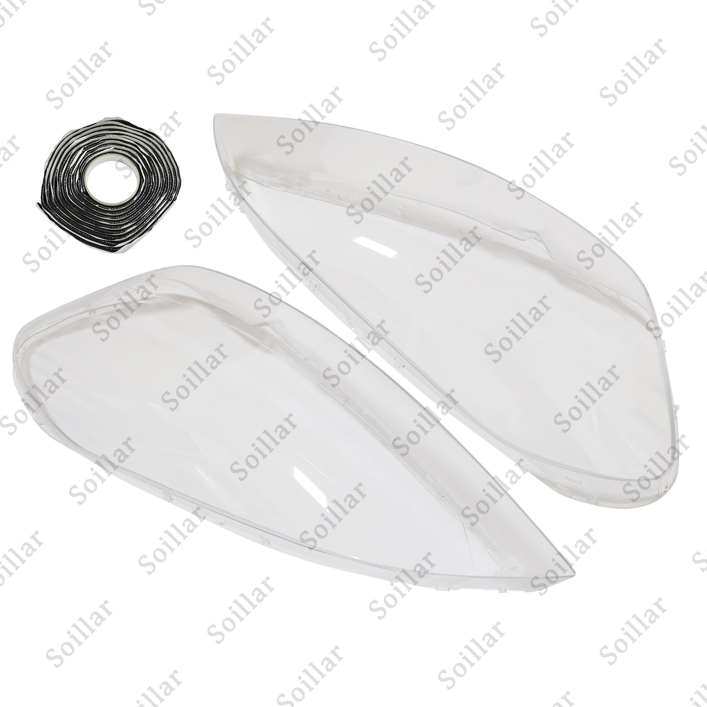 2x For Volvo XC60 2009-2013 Left+Right Front Headlamp Headlight Clear Cover Lens