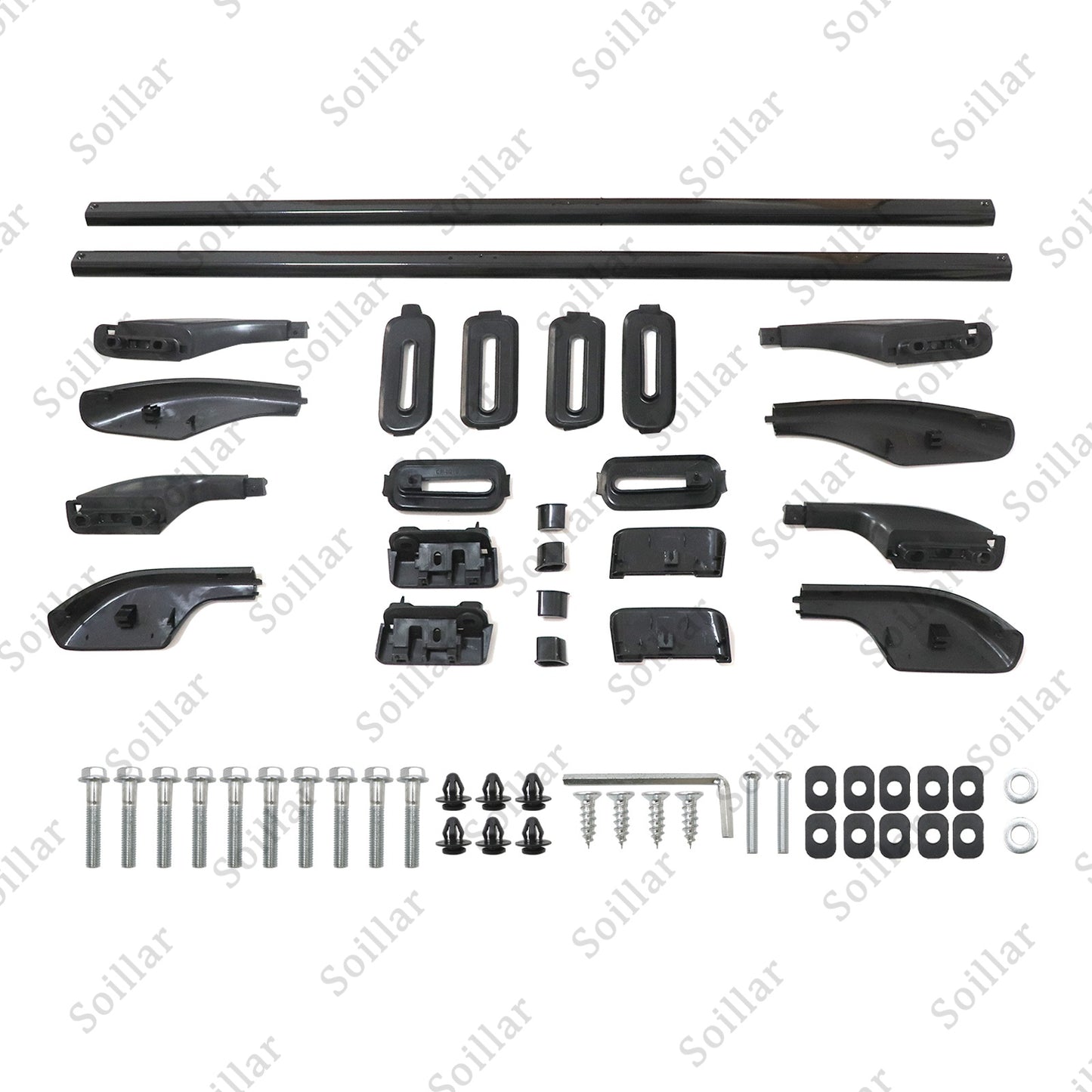 Black Roof Rack Roof Rail For Land Cruiser LC100 1998-2006 Rail Rack Aluminum