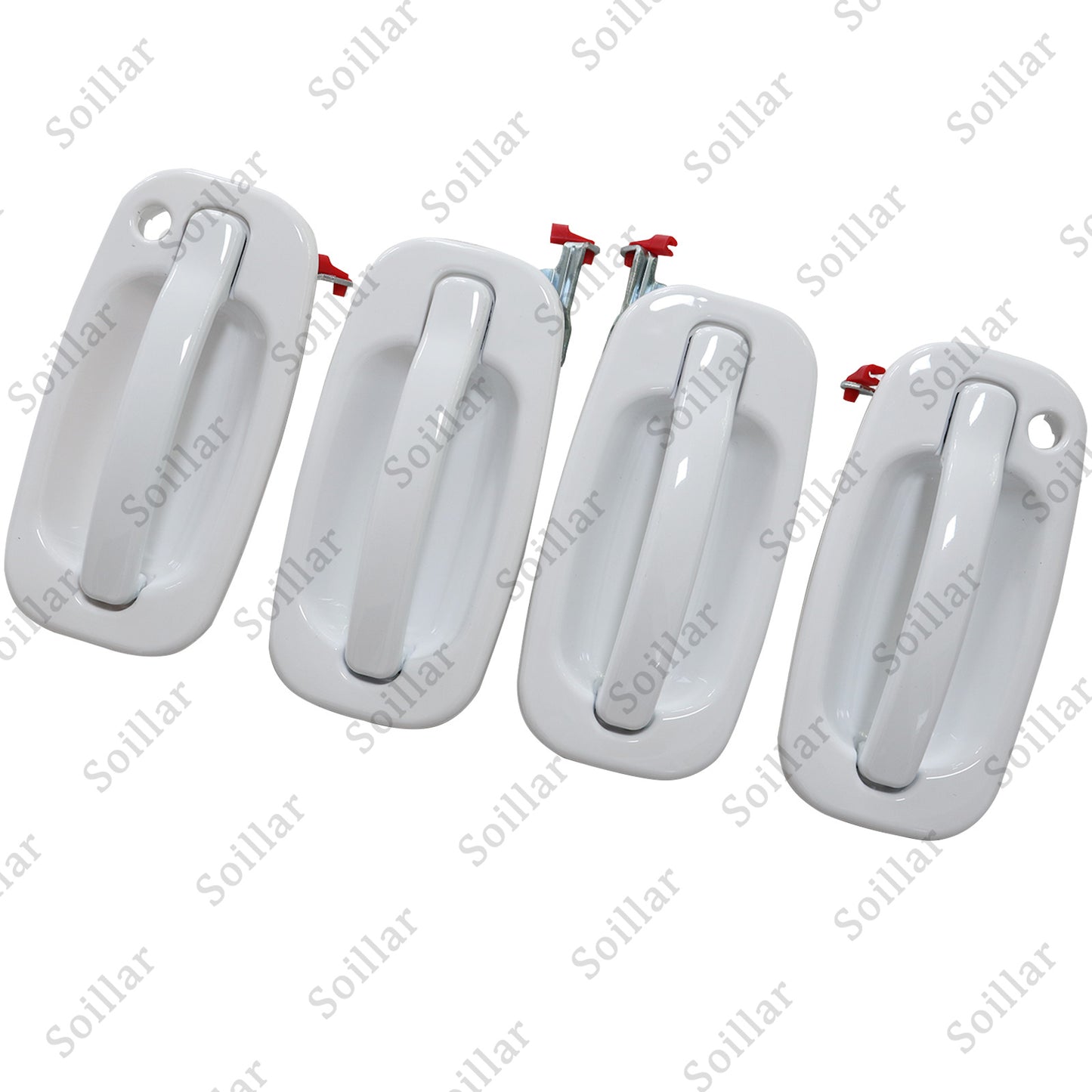 DOOR HANDLE SET 4 White For Chevy Silverado For GMC Sierra Suburban Yukon 99-06