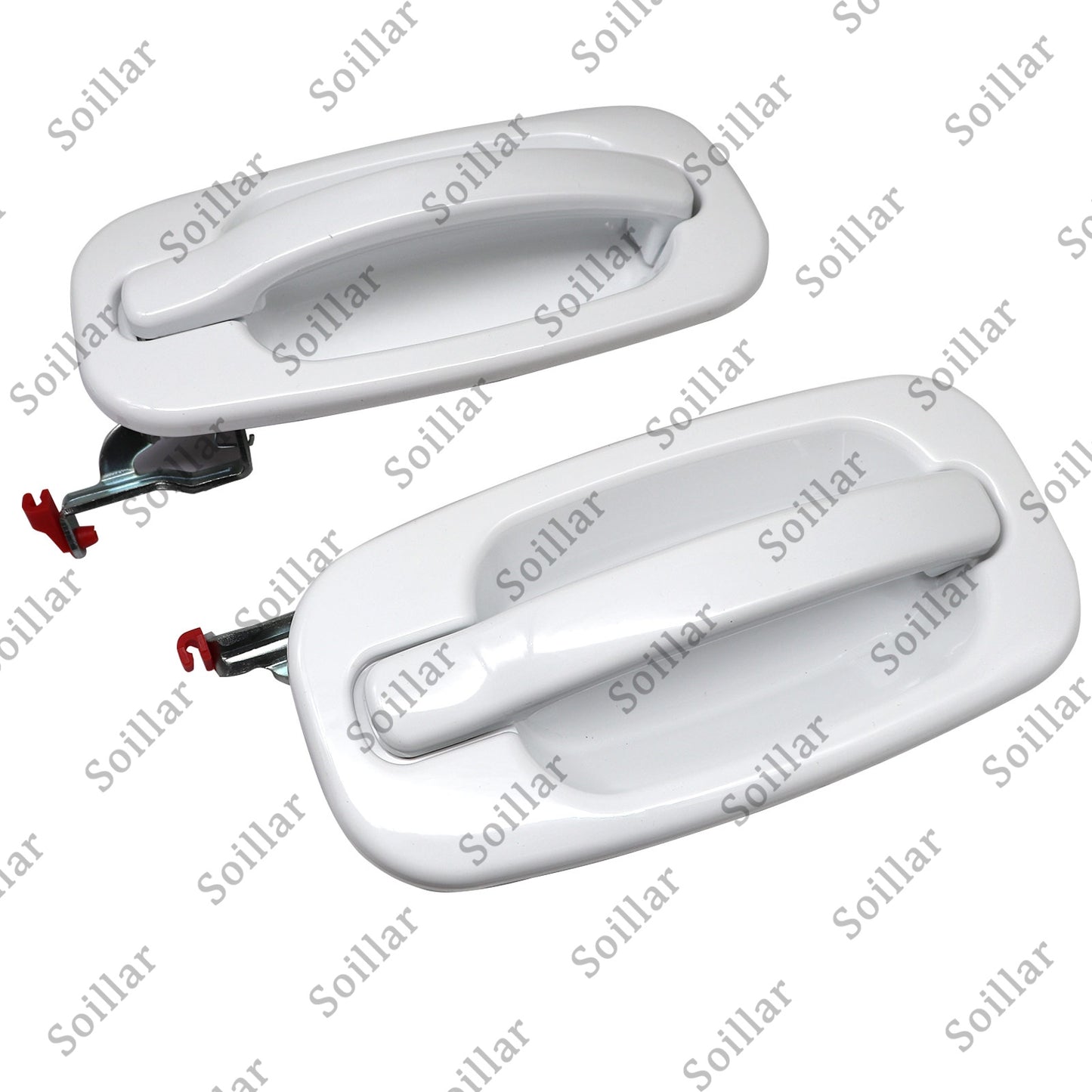 For Silverado 1999-2007 Rear Exterior Olympic White Painted Door Handle Set
