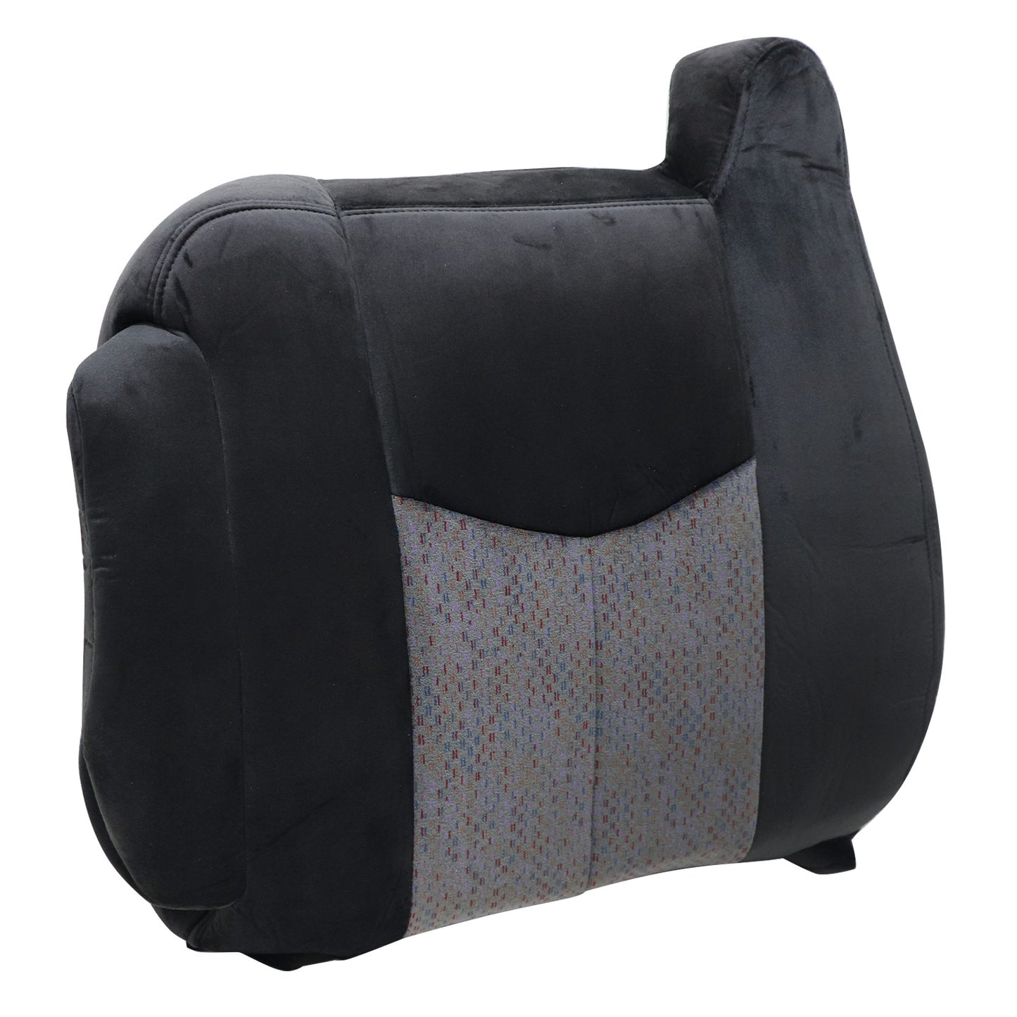 For 2003-2006 Chevy Silverado GMC Sierra 1500 2500 3500 Front Driver & Passenger Bottom & Top Cloth Seat Cover Dark Gray