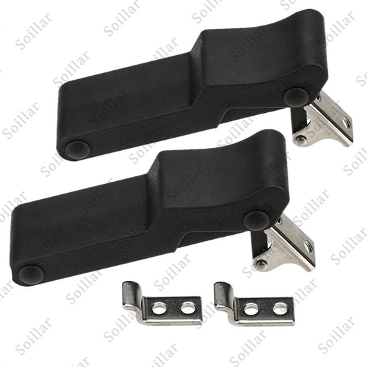 2Pcs Black Sun Visor Fixed-Clip Hook For VW Beetle Passat Golf Jetta 3B0857561B