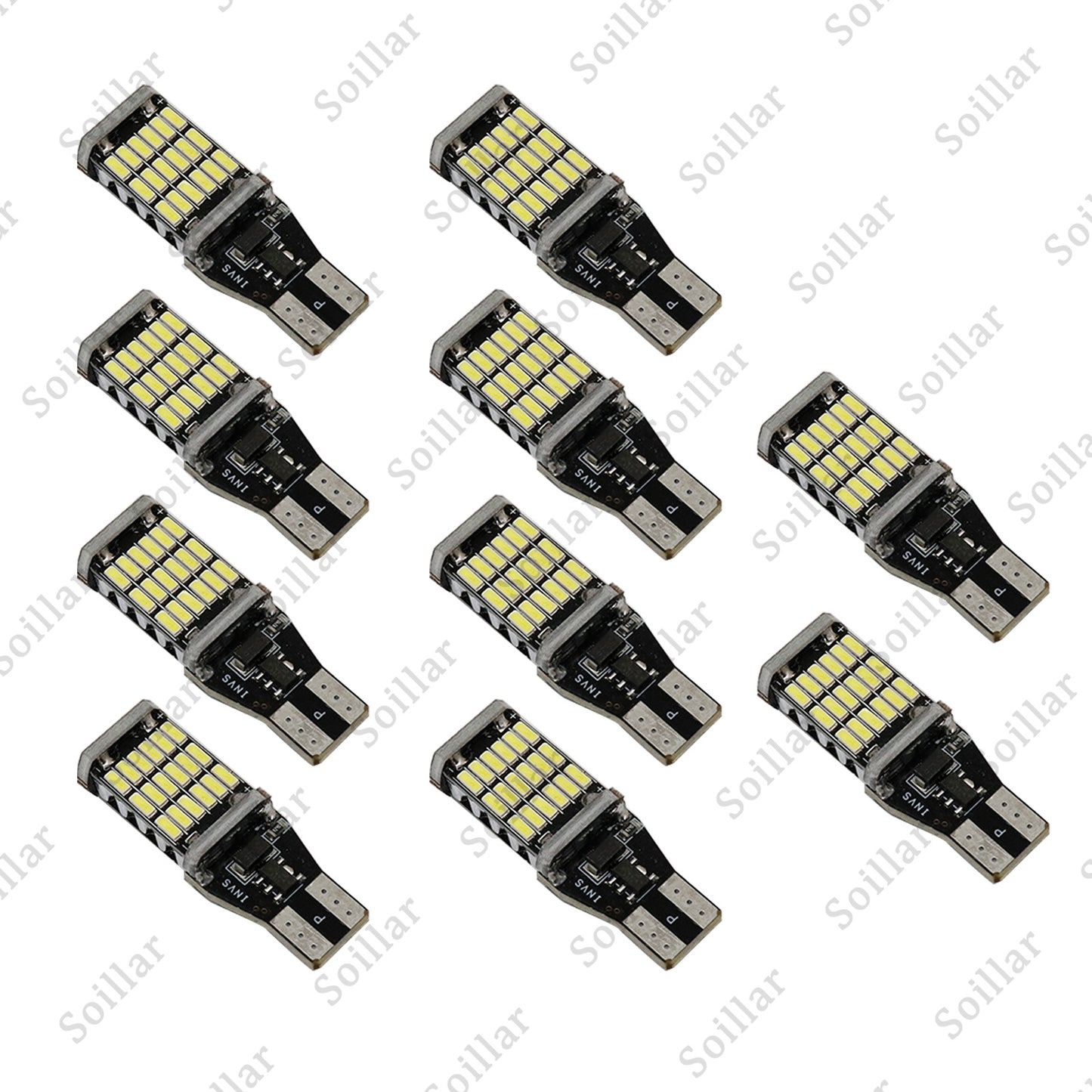 10X T15 921 912 LED Reverse Backup Light Bulbs W16W 916 6000K Super Bright White