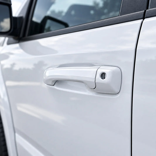 4PCS Bright White Door Handles For 2012-2018 Dodge Ram 1500 2500 3500