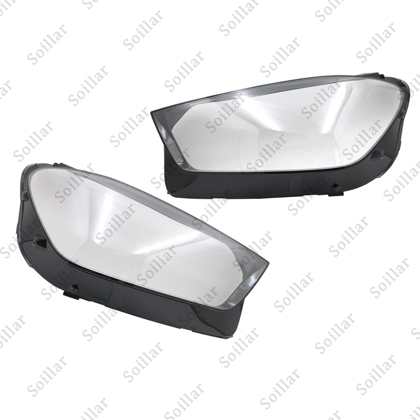 For Mercedes-Benz W167 GLE 2020-2023 Pair Headlight Lens Headlamp Cover Shell