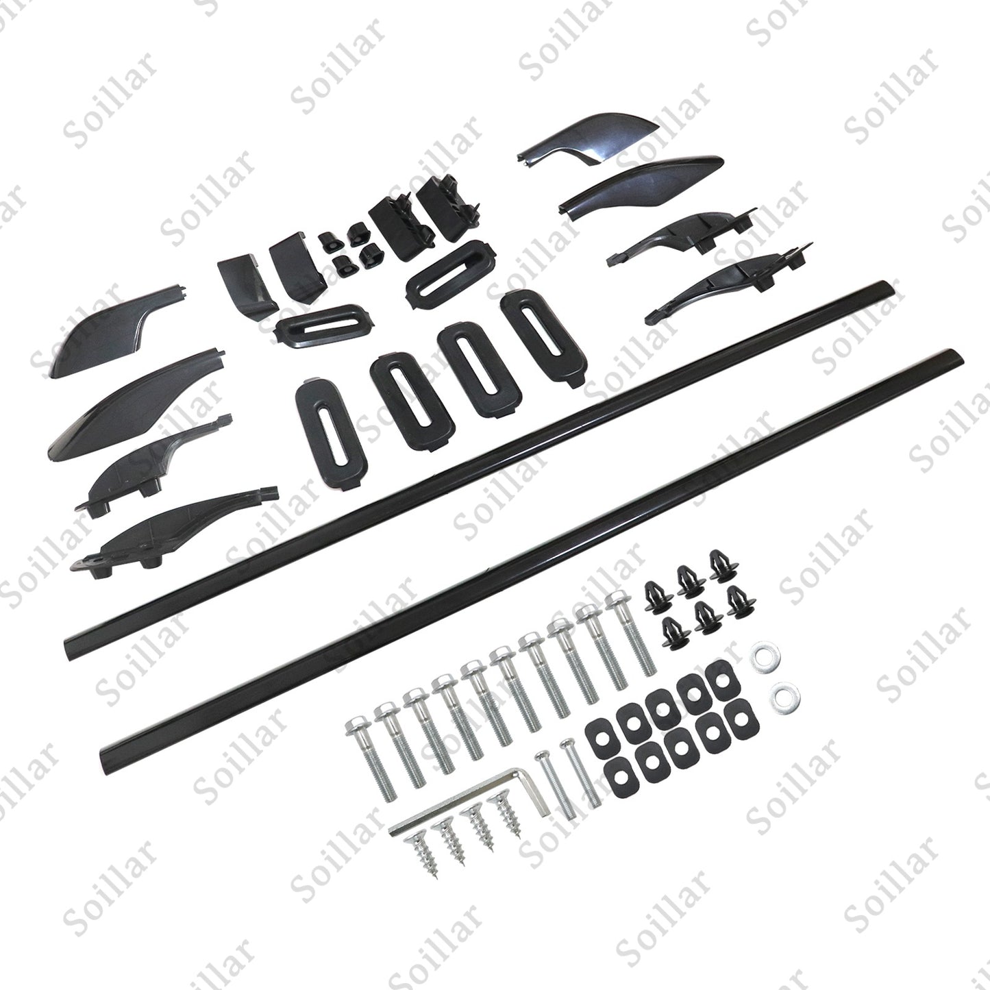 Black Roof Rack Roof Rail For Land Cruiser LC100 1998-2006 Rail Rack Aluminum
