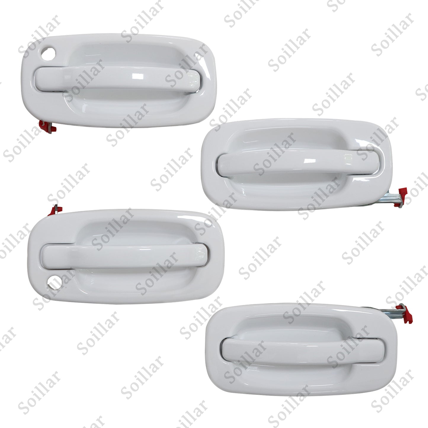 DOOR HANDLE SET 4 White For Chevy Silverado For GMC Sierra Suburban Yukon 99-06