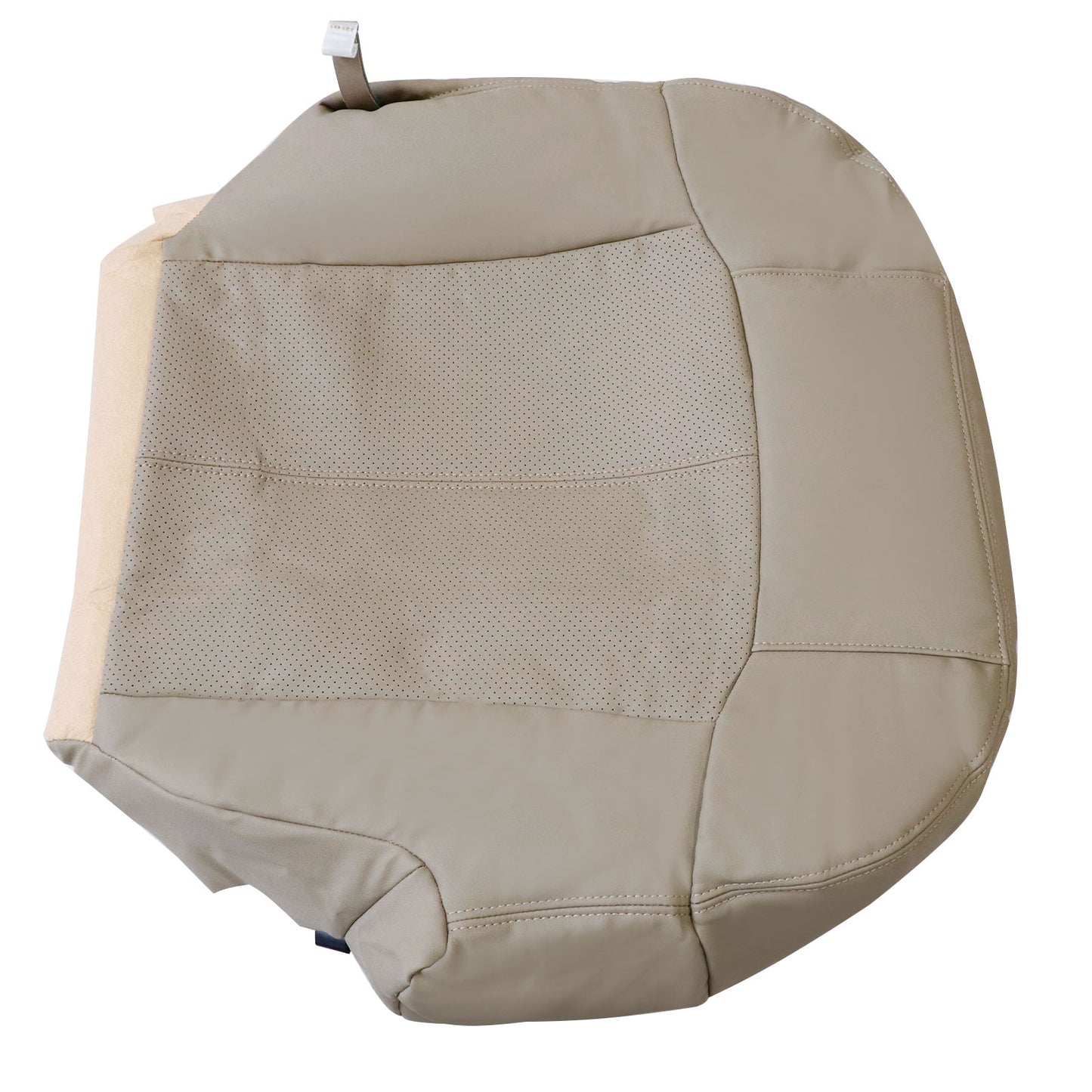 For 2002 Cadillac Escalade Front Driver & Passenger Bottom Perforated Leather Seat Cover Tan
