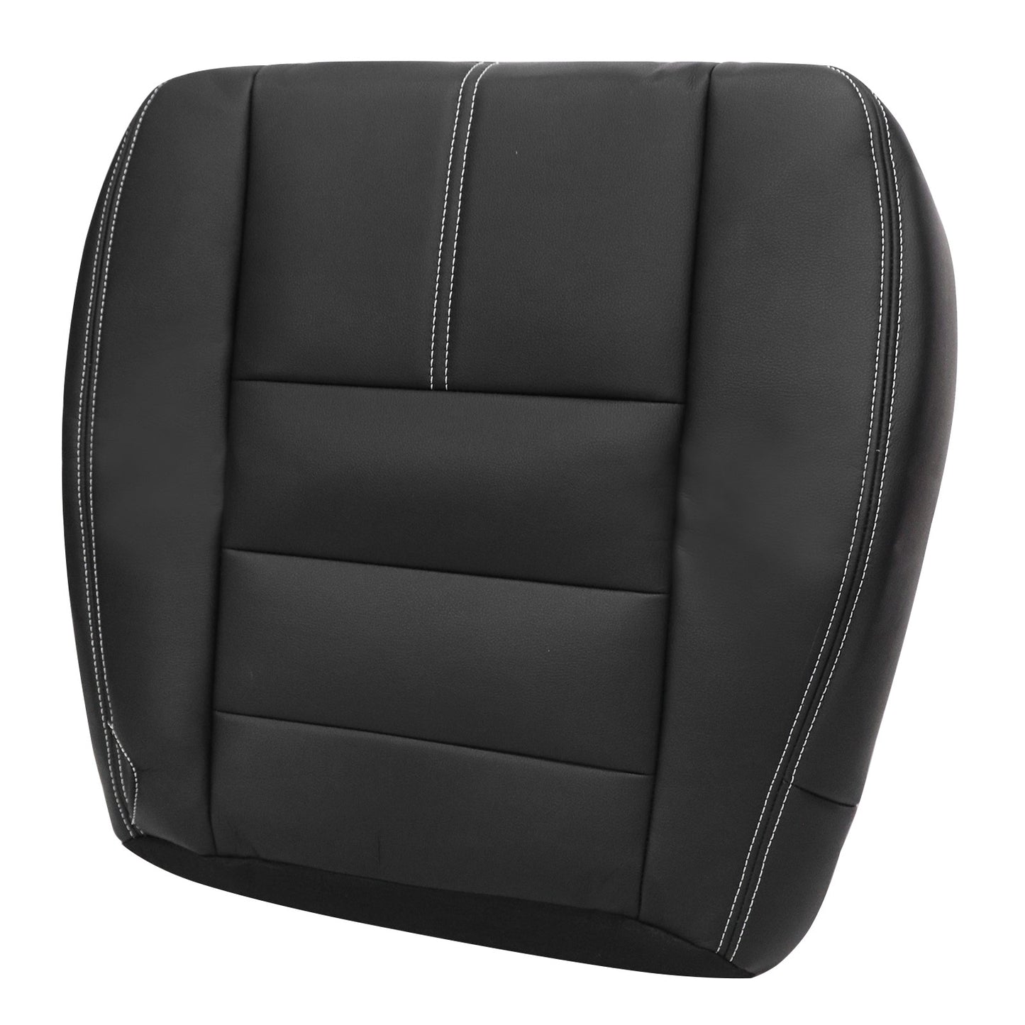 For 2008-2010 Ford F250 F350 Super Duty Lariat XL Driver & Passenger Bottom & Top Leather Seat Cover Black