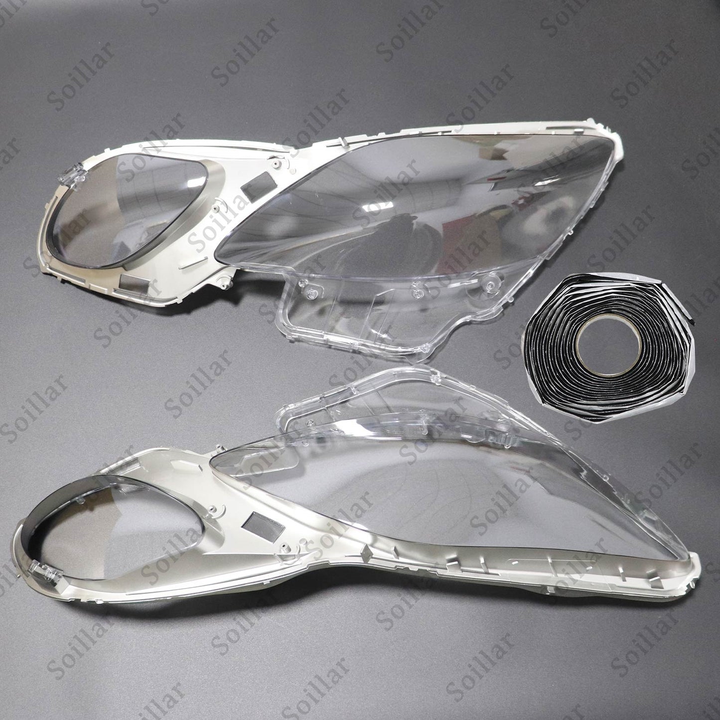 Pair Headlight Lens Cover Shell Clear Glass Fit For Lexus GS300 350 450h 2004-11