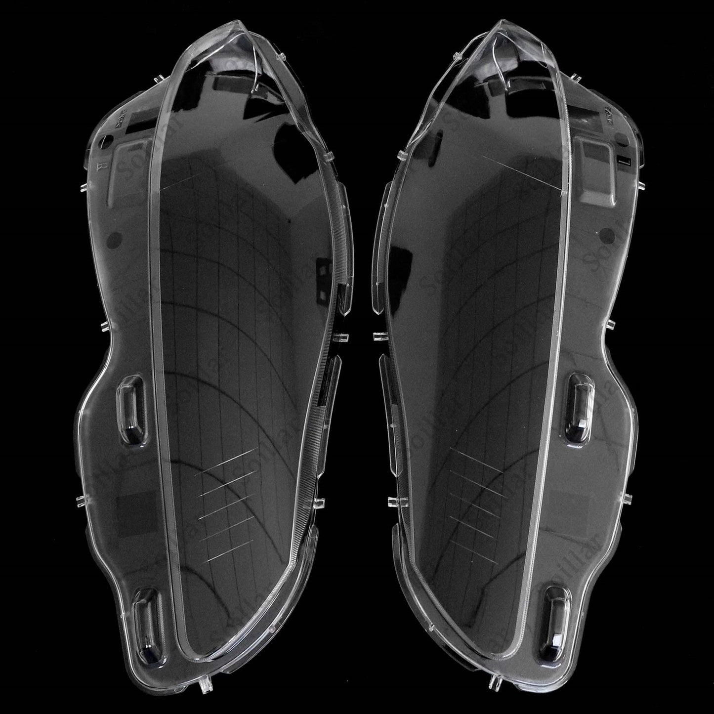 Pair Fit Jaguar XJ XJL 2010-2019 Front Headlamp Headlight Lens Cover Shell Clear