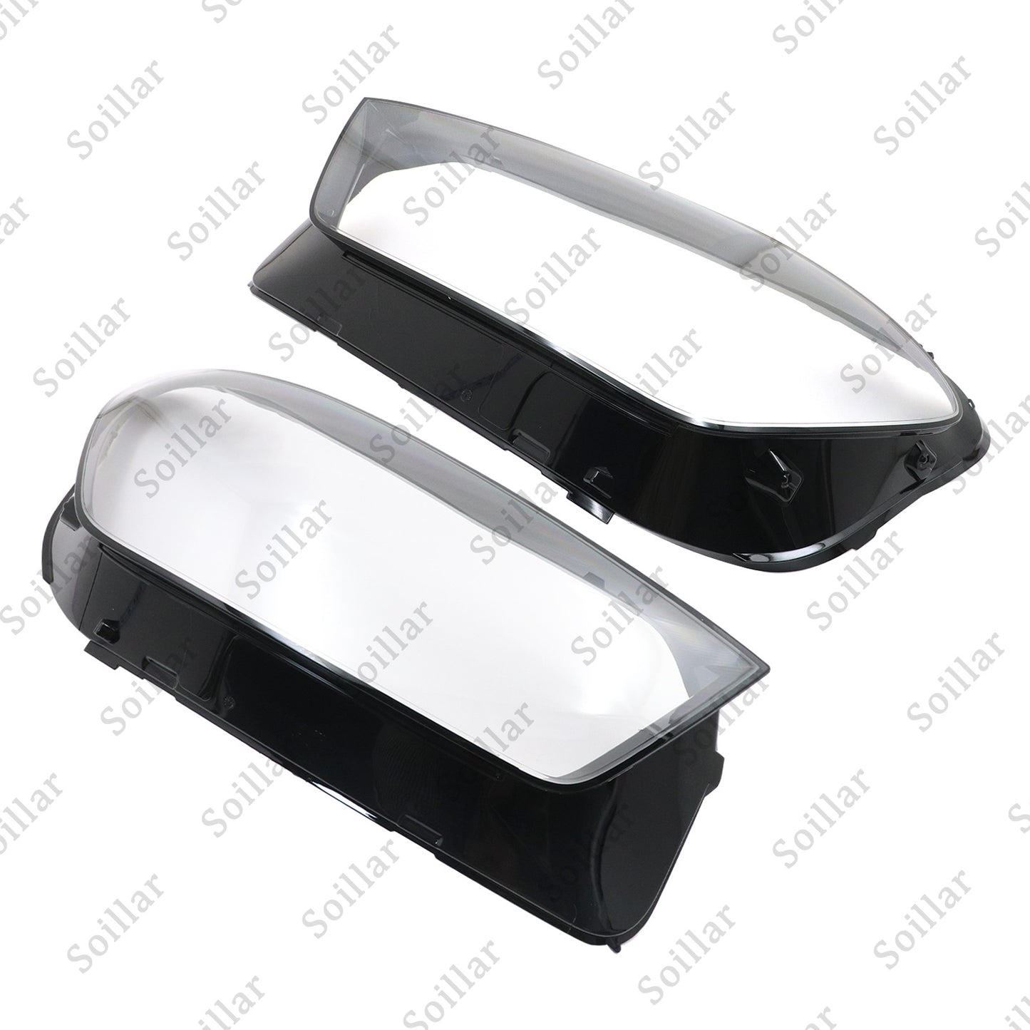 For Mercedes-Benz W167 GLE 2020-2023 Pair Headlight Lens Headlamp Cover Shell