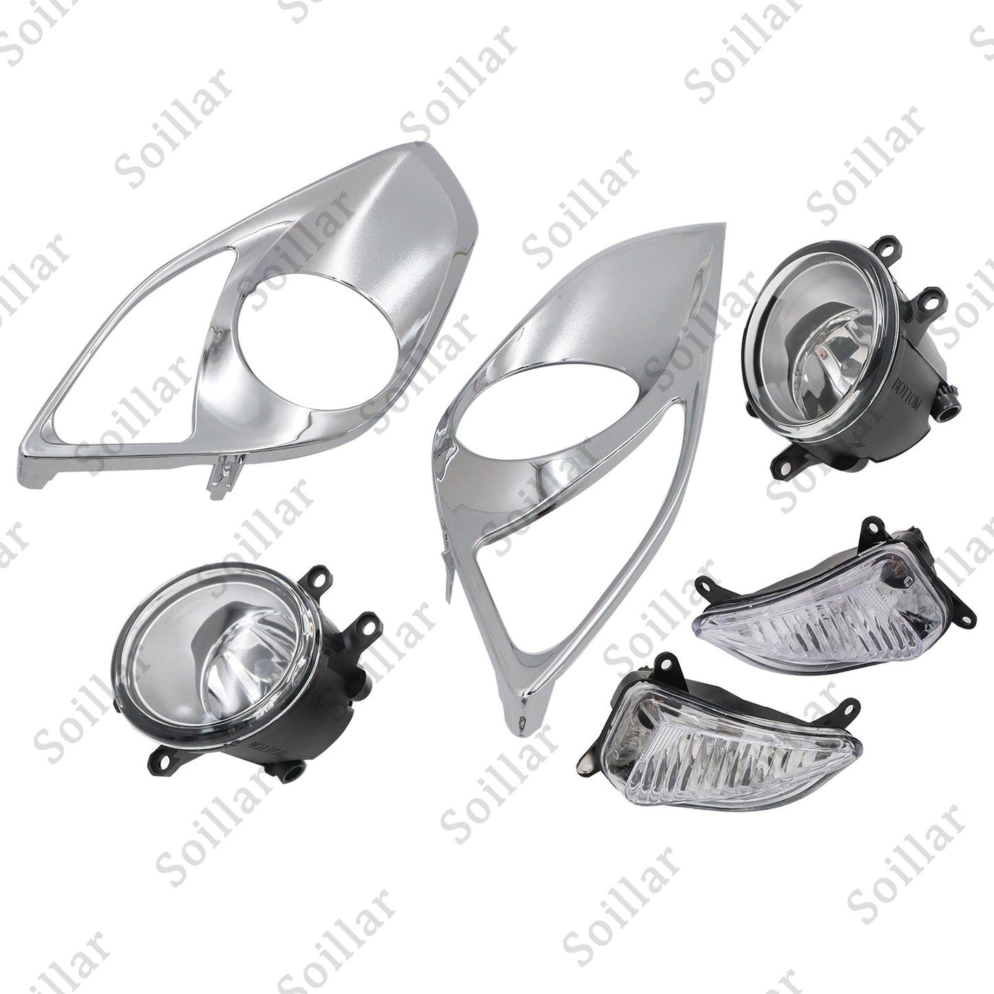 For 2013-2015 Toyota Avalon Bumper Fog Lamp Set W/ Turn Signal Lights + Bezels