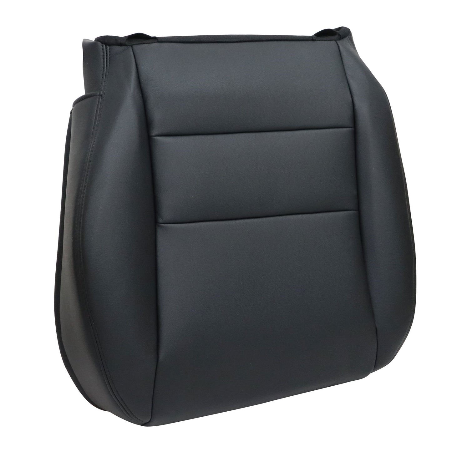 5PCS For 2003-2007 Honda Accord 4-Door Front Driver & Passenger Bottom & Top Leather Seat Cover Black