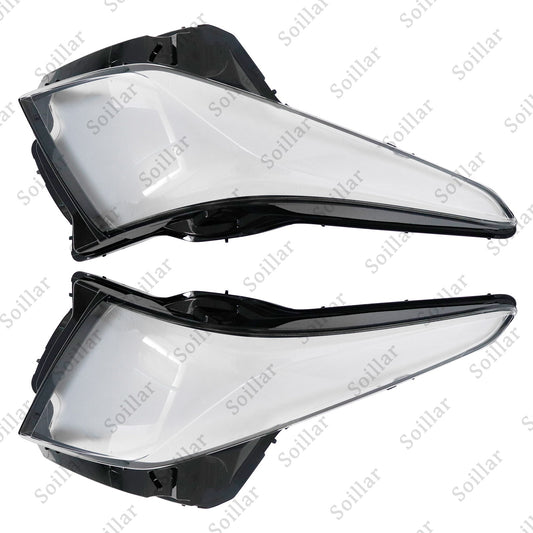 Fits Cadillac ATS 2013 2014 2015-2017 2018 Pair Headlight Lamp Cover Lens Shell