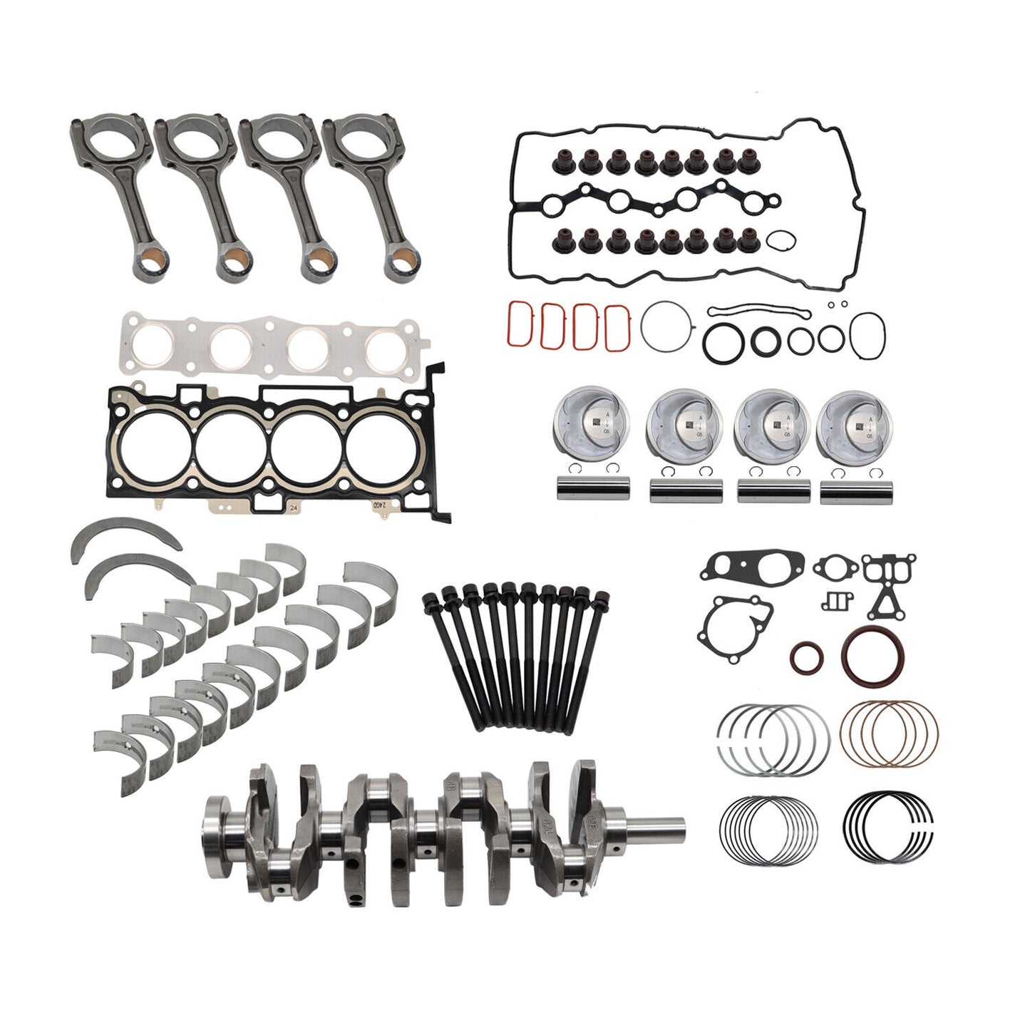 Fit Hyundai Kia 2.4 G4KJ Engine Rebuild Kit Crankshaft & Con rods & Bearing Set