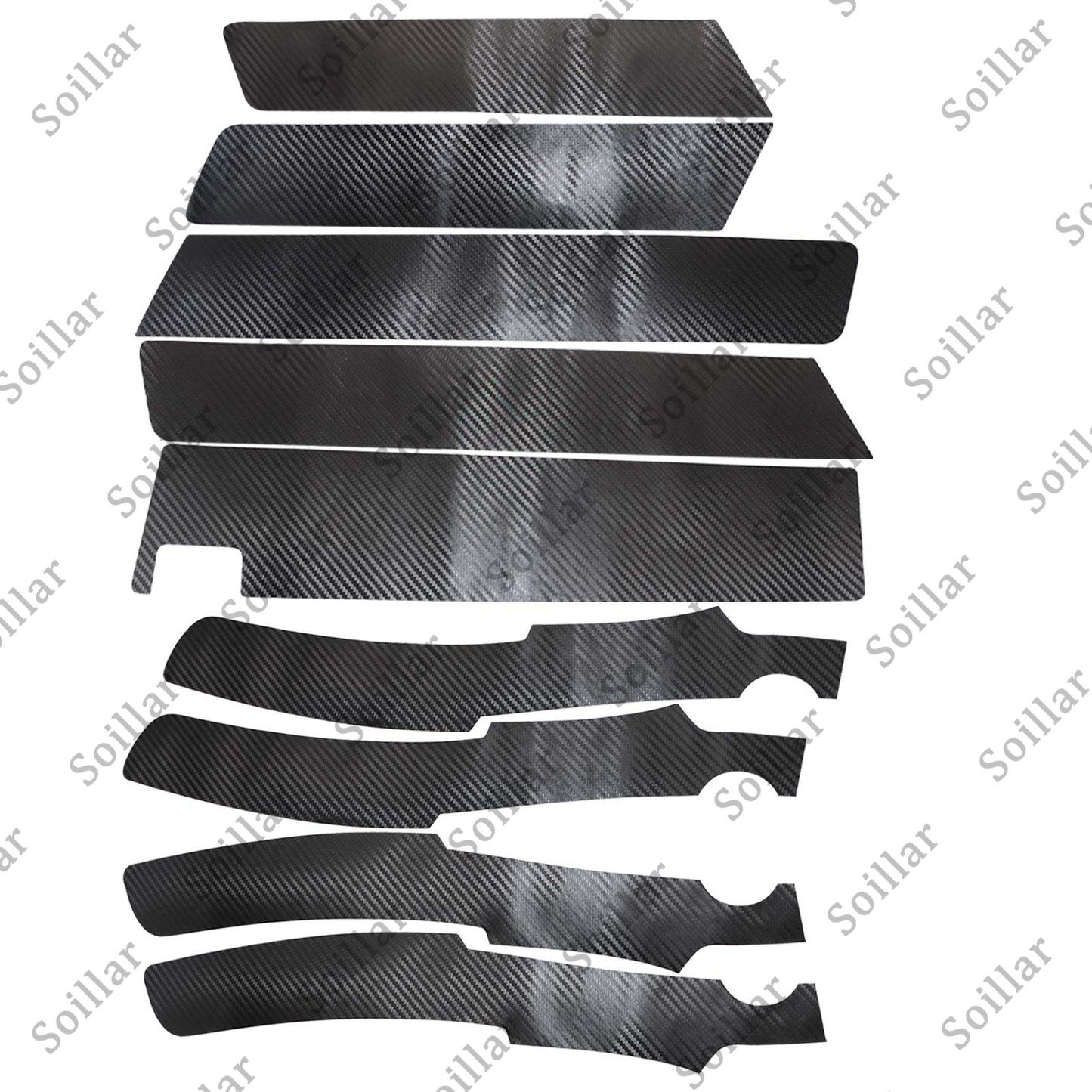 17Pcs Carbon Fiber Interior Set Cover Sticker Fit For Honda CRV CR-V 2007-2011