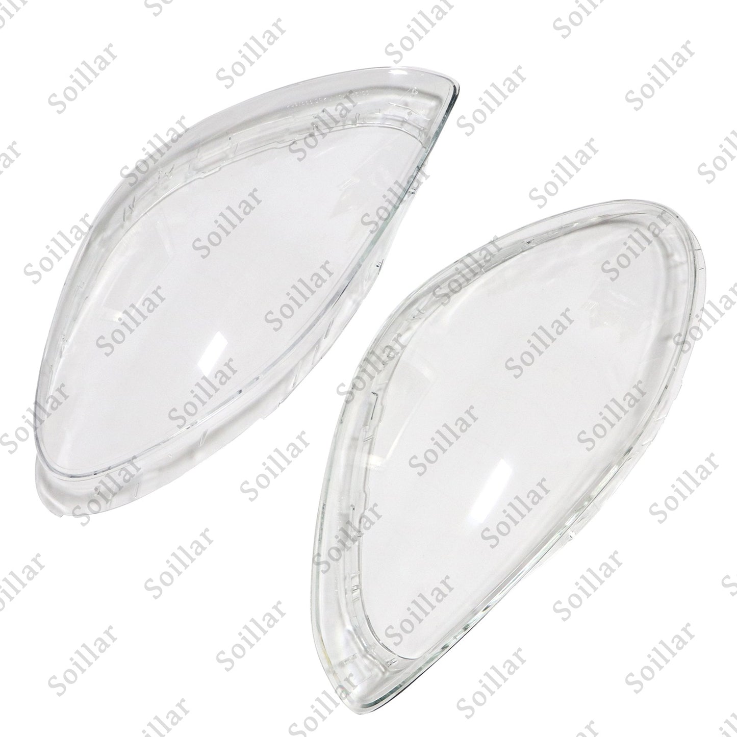 Pair Front Headlight Lens Clear Cover + Glue For Porsche Panamera 2017-2020