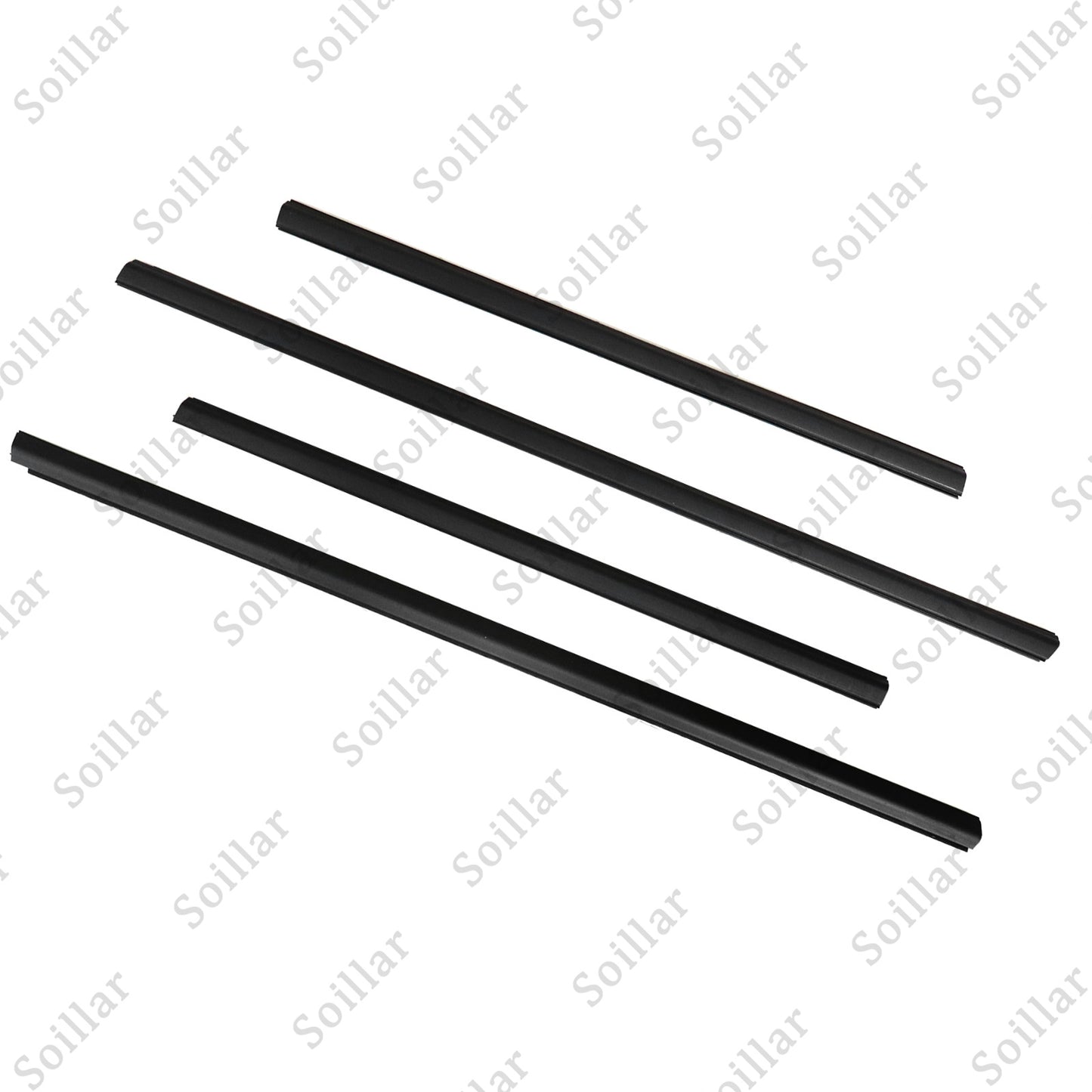 4pcs Door Belt Molding Weather Strip Seal For Honda Fit Jazz 2009-2013
