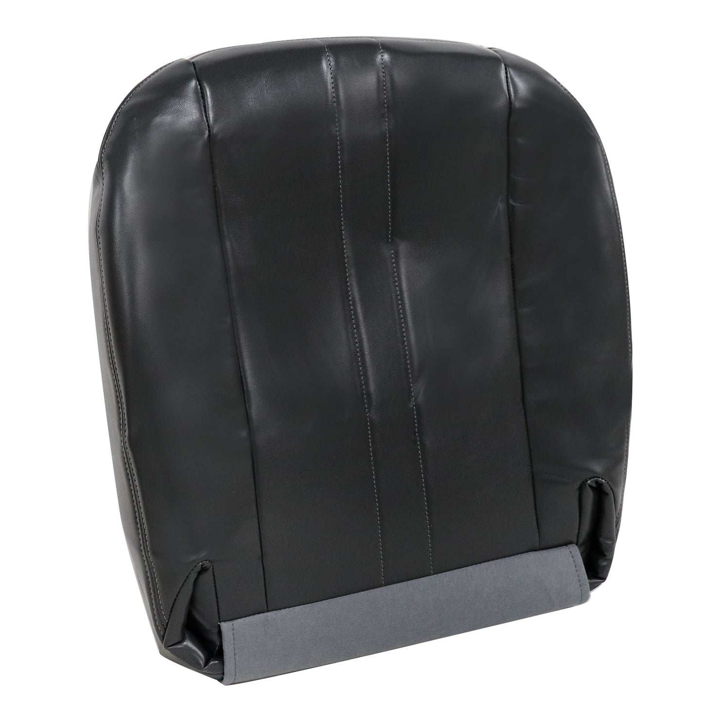 For 2003-2014 Chevy Express & GMC Savana 1500 Front Driver & Passenger Bottom & Top Leather Seat Cover Dark Gray