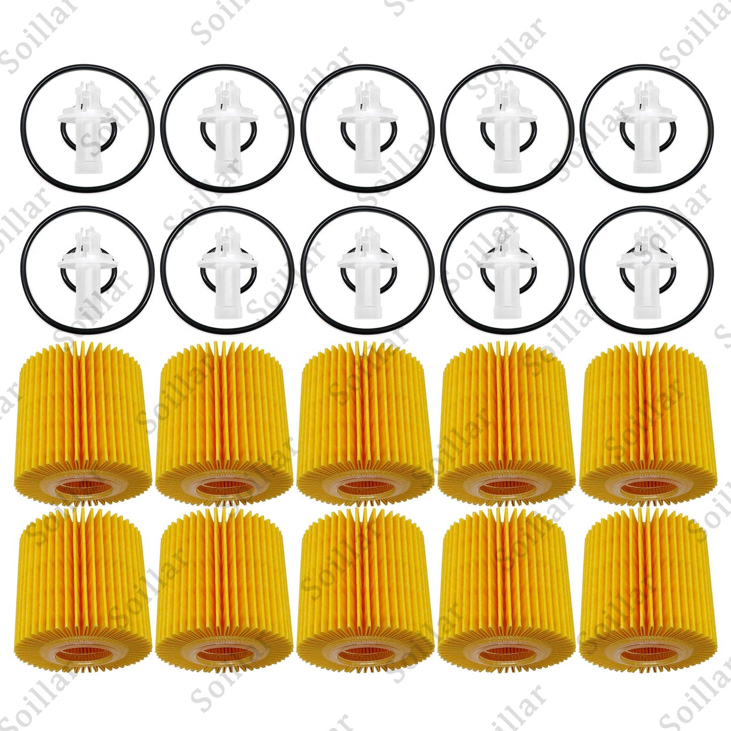 10x Engine Oil Filter Kit for Toyota Camry Sienna Highlander RAV4 2.5L 2.7L 3.5L