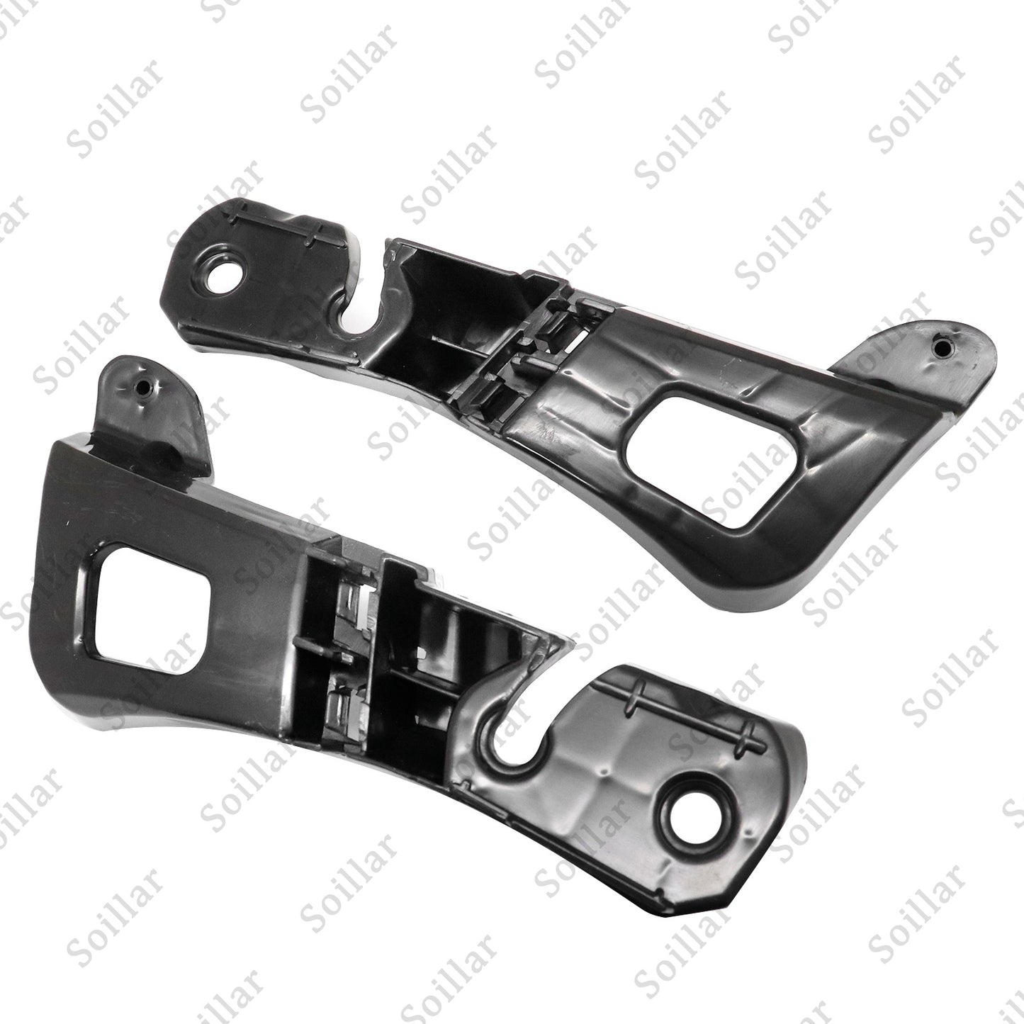 Front Left & Right Bumper Mount Brackets Black For Volkswagen Beetle 2012-2016