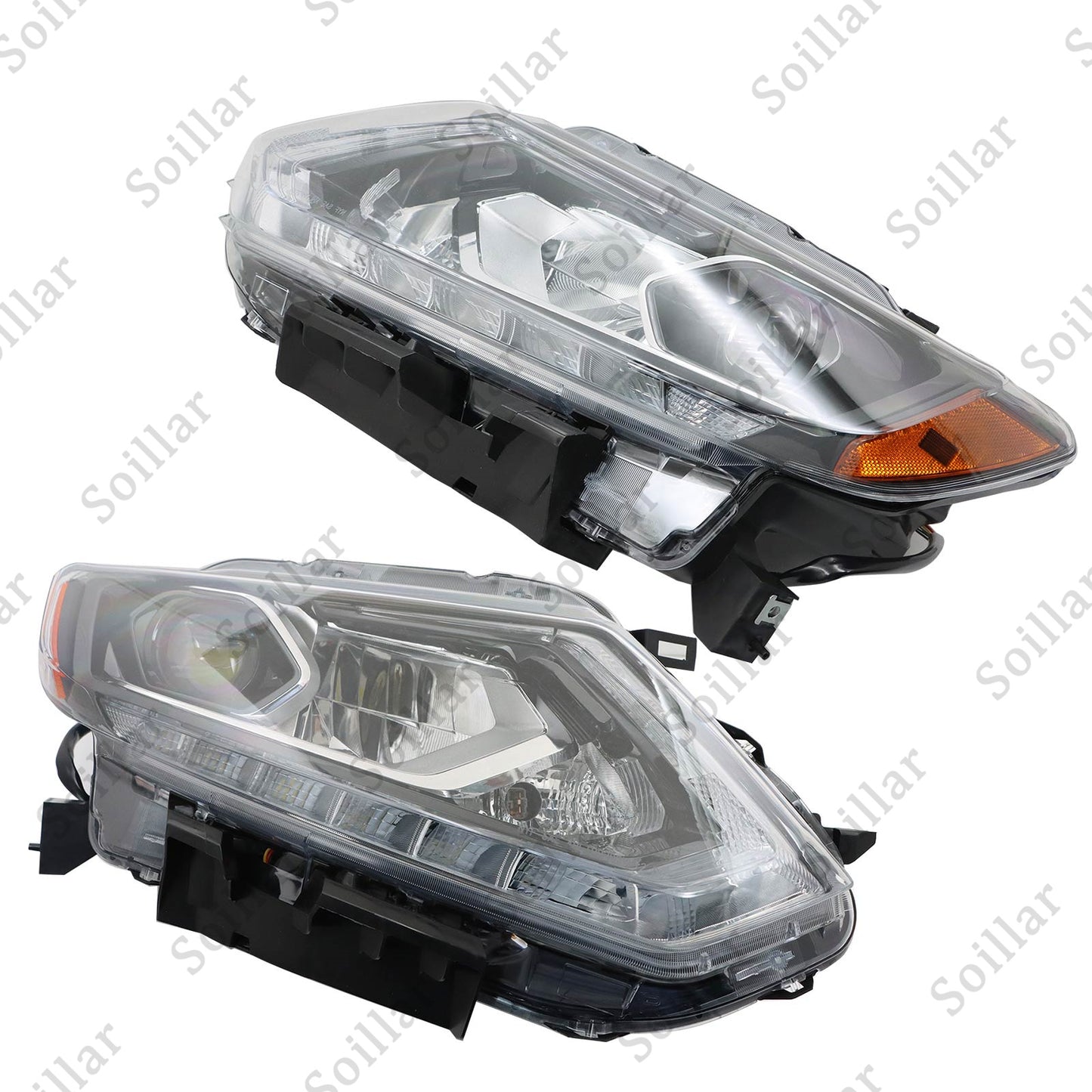 Pair For 2014 2015 2016 Nissan Rogue Headlight Assembly LED Left + Right Side US