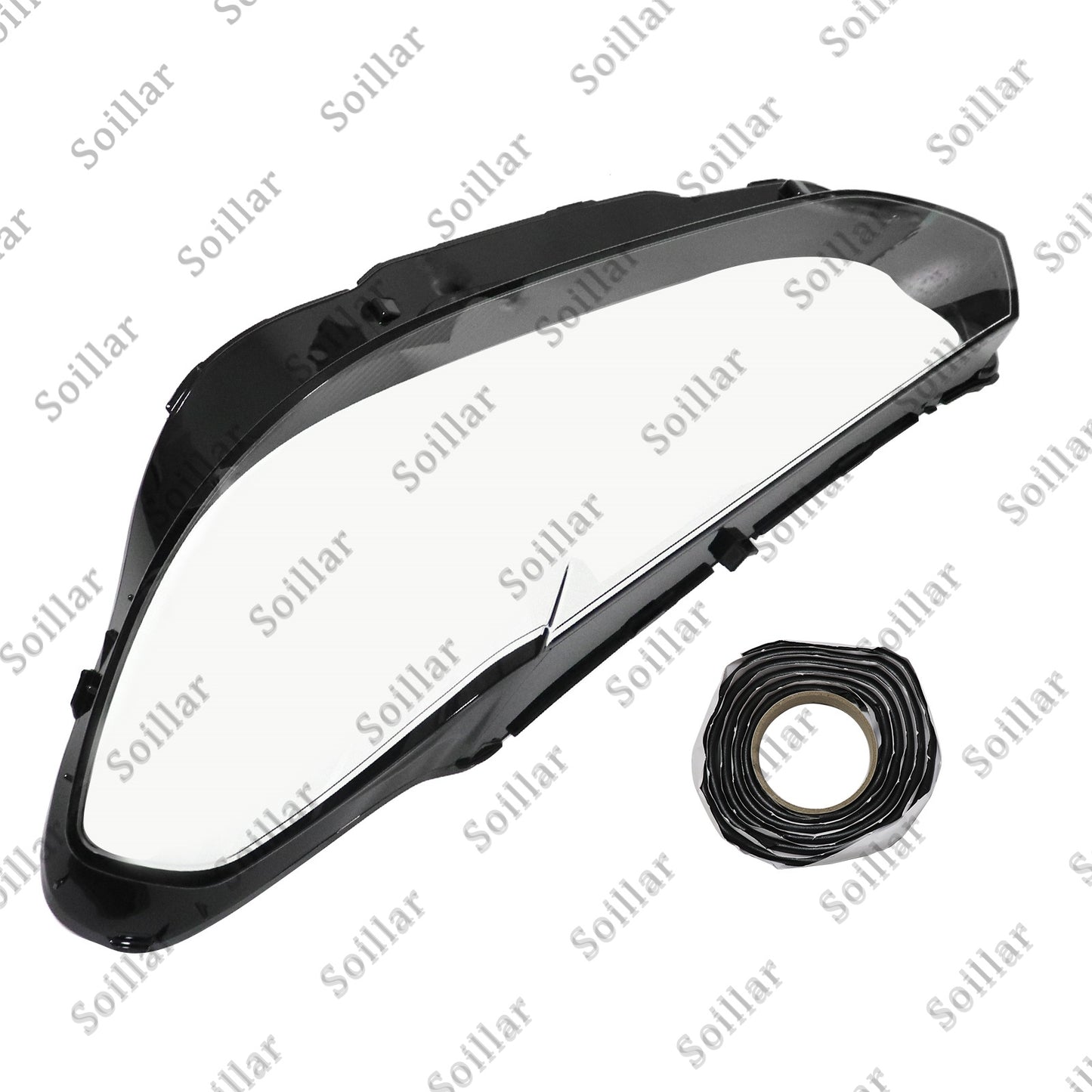 Left Side Front Headlight Lens Clear Cover+Sealant Fit BMW X3 X4 2022-2024 1Pcs
