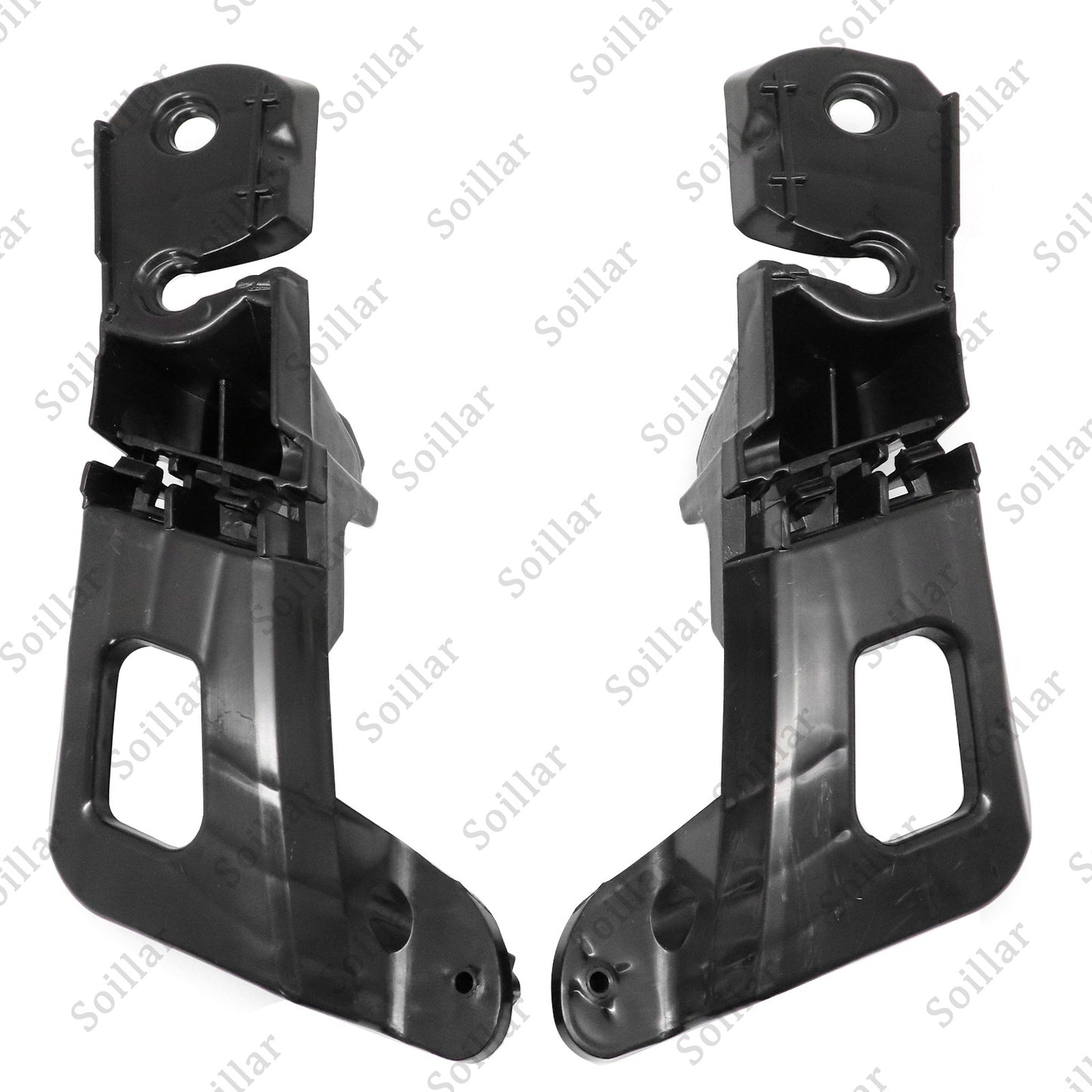 Front Left & Right Bumper Mount Brackets Black For Volkswagen Beetle 2012-2016