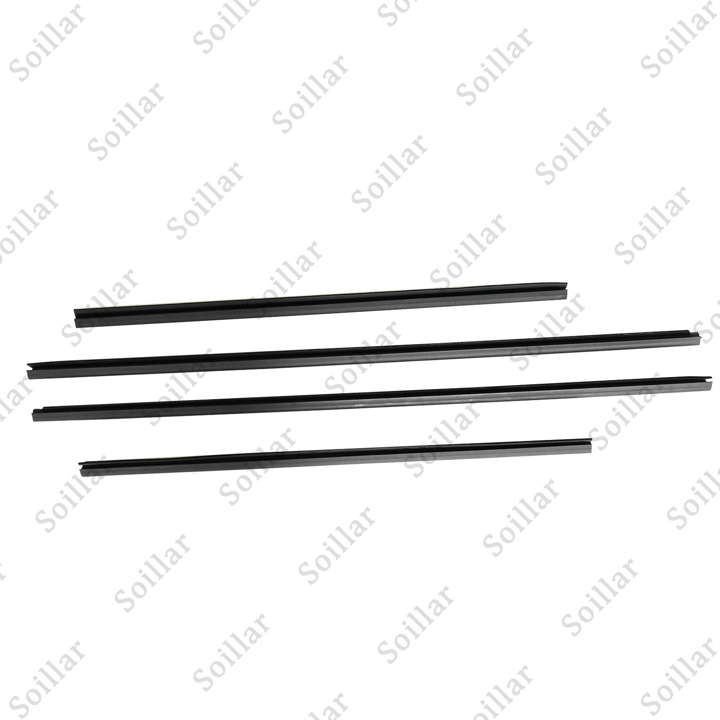 4pcs Door Belt Molding Weather Strip Seal For Honda Fit Jazz 2009-2013