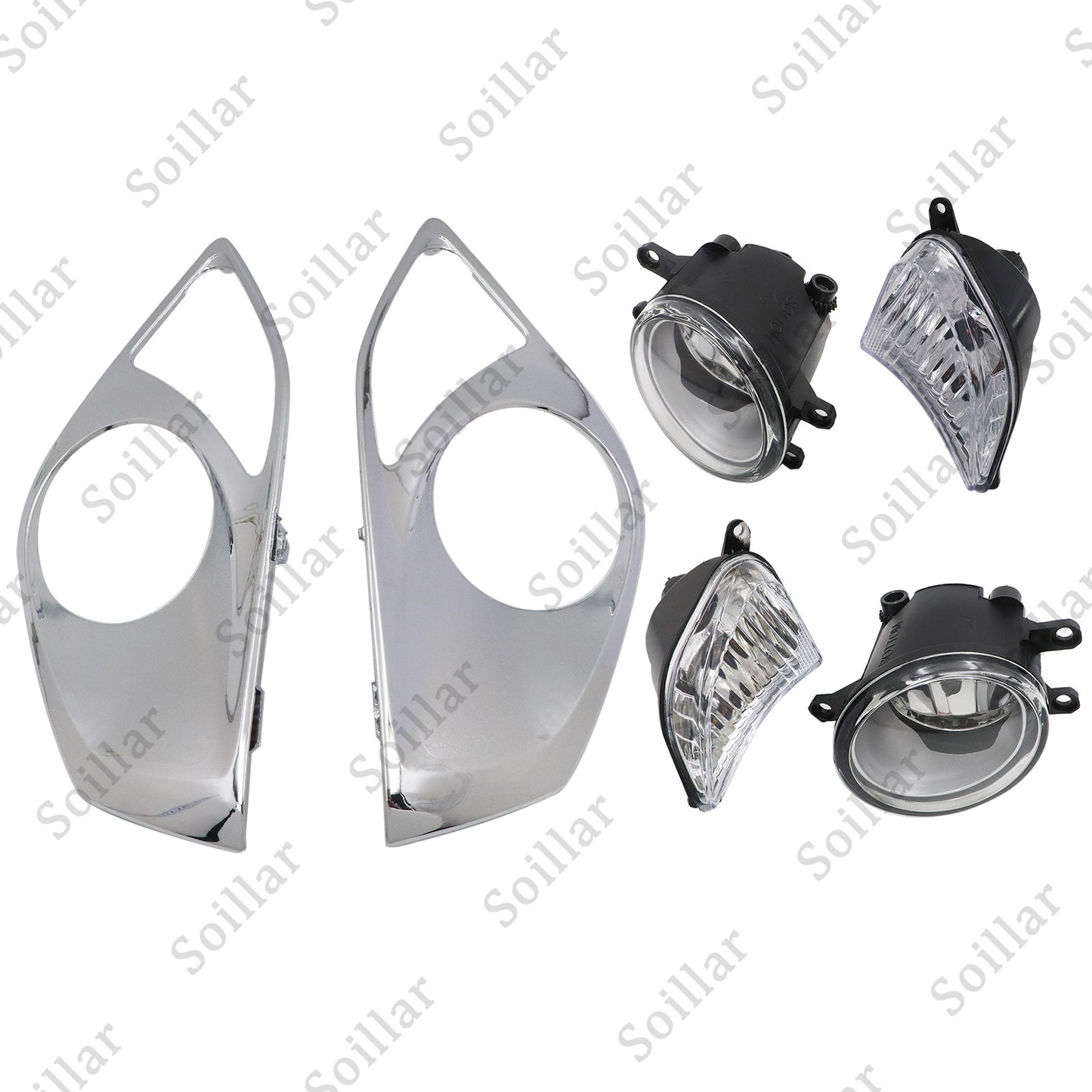 For 2013-2015 Toyota Avalon Bumper Fog Lamp Set W/ Turn Signal Lights + Bezels