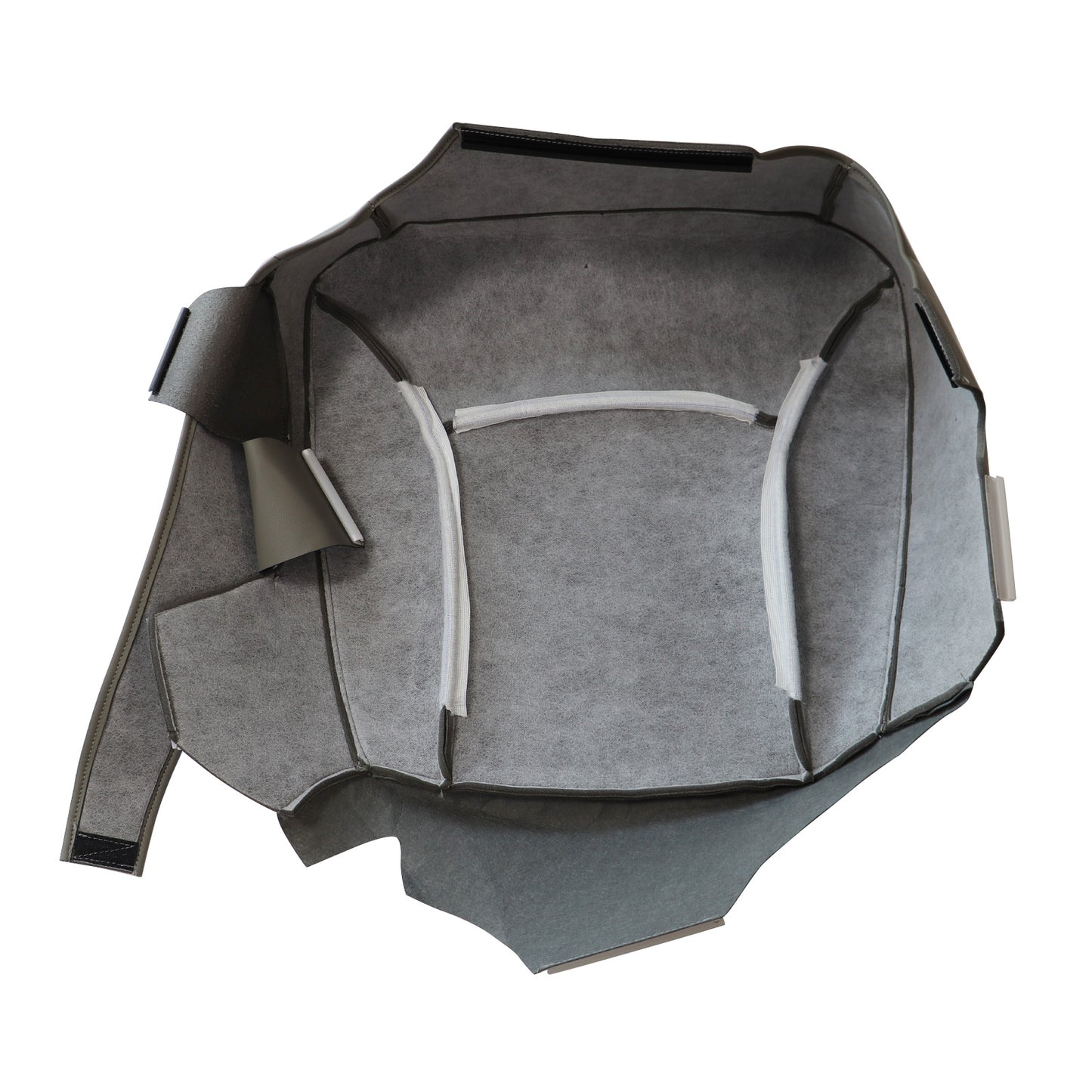 Replacement Driver & Passenger Bottom Leather Seat Cover For Ford E150 E250 E350 Van 2002-2008 Gray