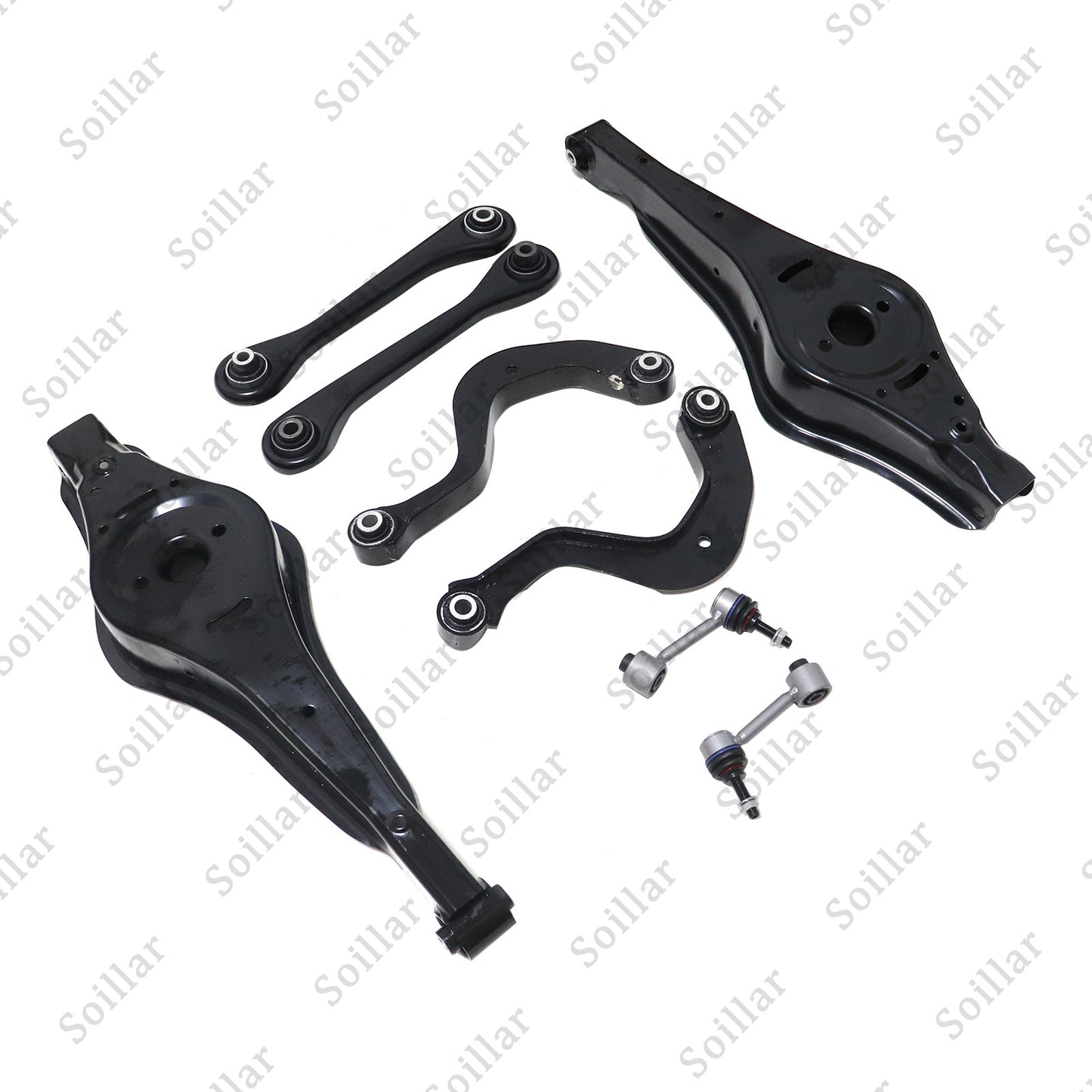 8pcs Rear Upper & Lower Control Arm w/Bushing For Audi A3 VW Jetta Passat Tiguan