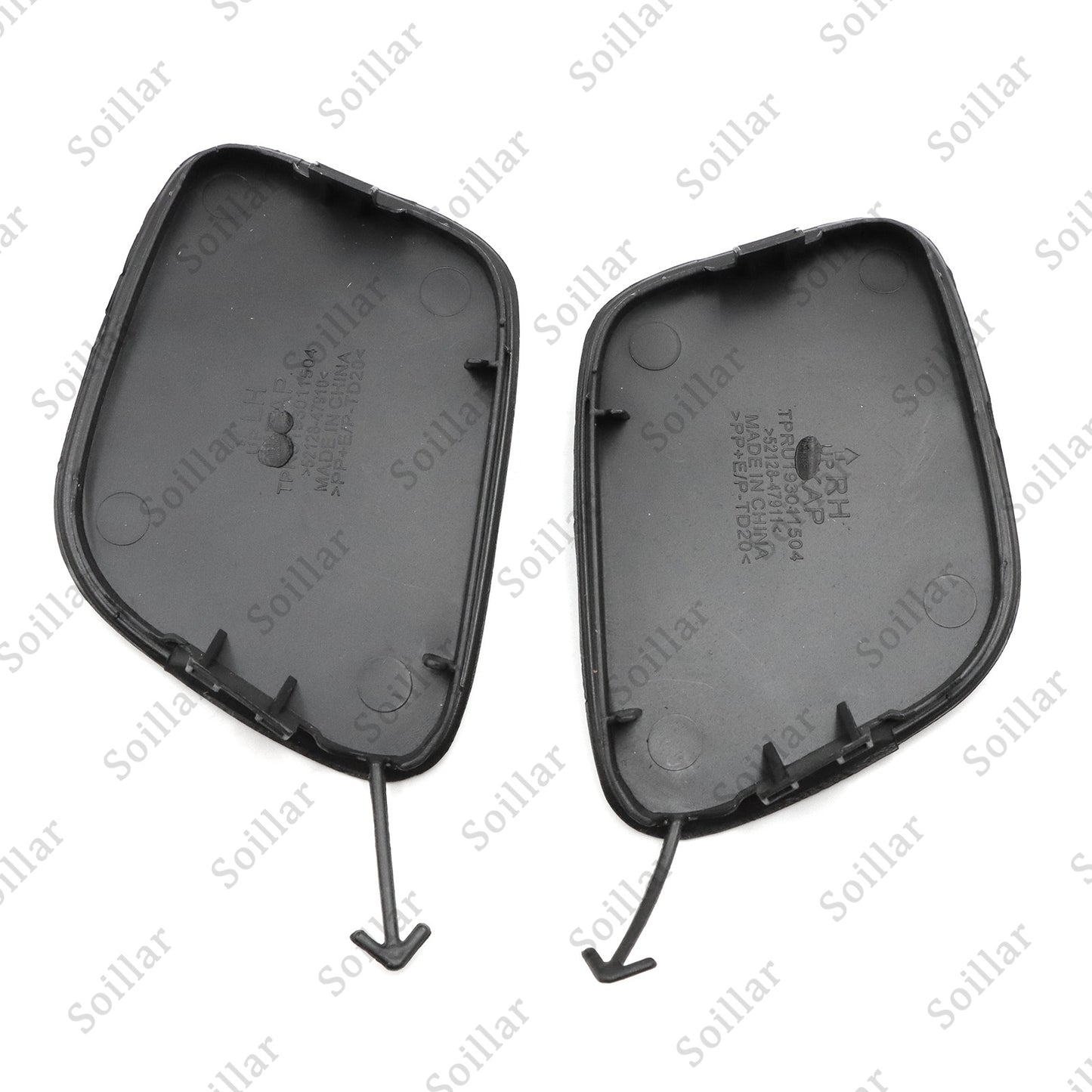 For Toyota Prius 2019-23 Left+Right Side Car Tow Hook Eye Cap Covers Primed