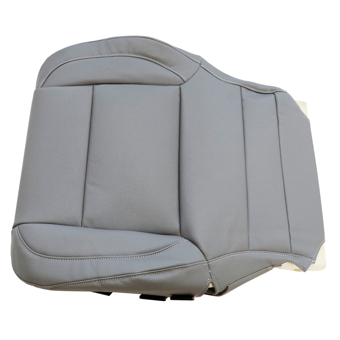 For 2014-2019 Chevy Silverado Front Driver & Passenger Bottom Leather Seat Cover Dark Ash Gray