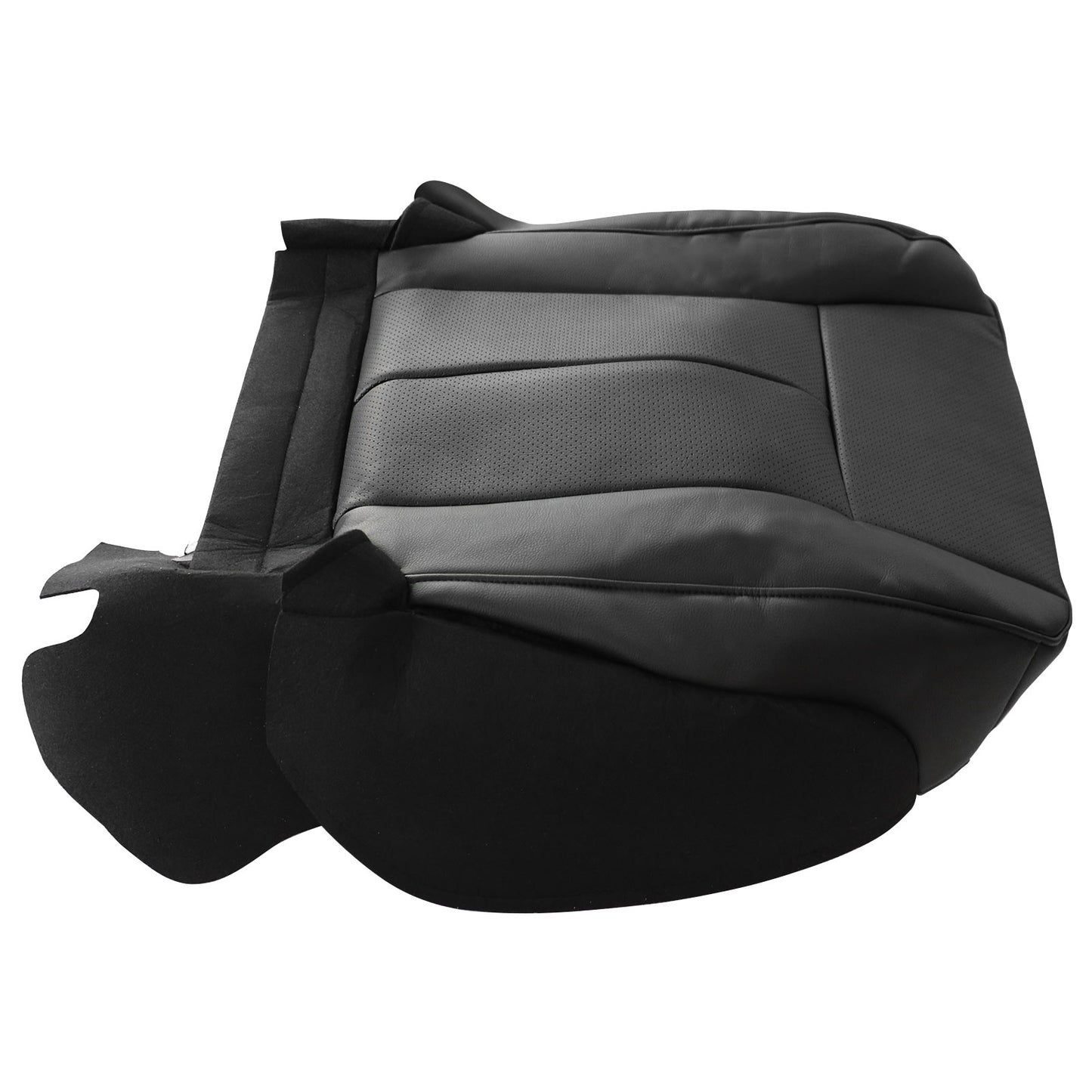For 2007-2014 Ford Expedition Limited Front Driver & Passenger Bottom & Top Leather Seat Cover Black