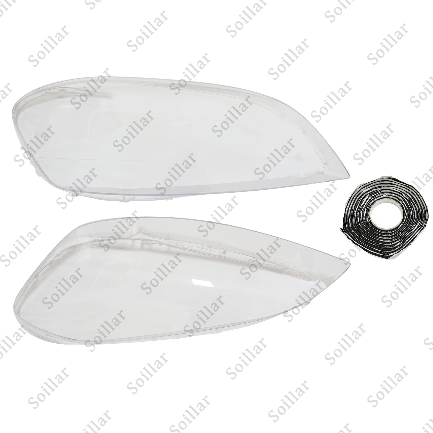 2x For Volvo XC60 2009-2013 Left+Right Front Headlamp Headlight Clear Cover Lens