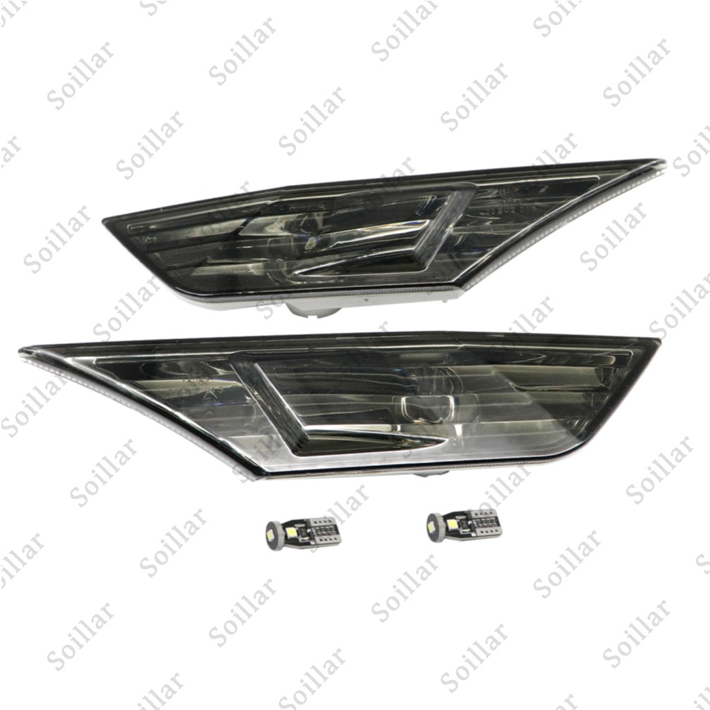 Smoked Side Marker Lamp Turn Signal Light W/ Led Bulbs for Honda Civic 2016-2021