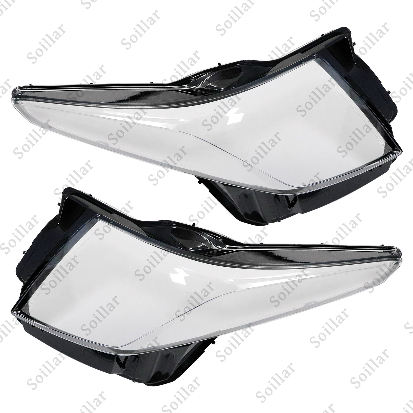 Fits Cadillac ATS 2013 2014 2015-2017 2018 Pair Headlight Lamp Cover Lens Shell
