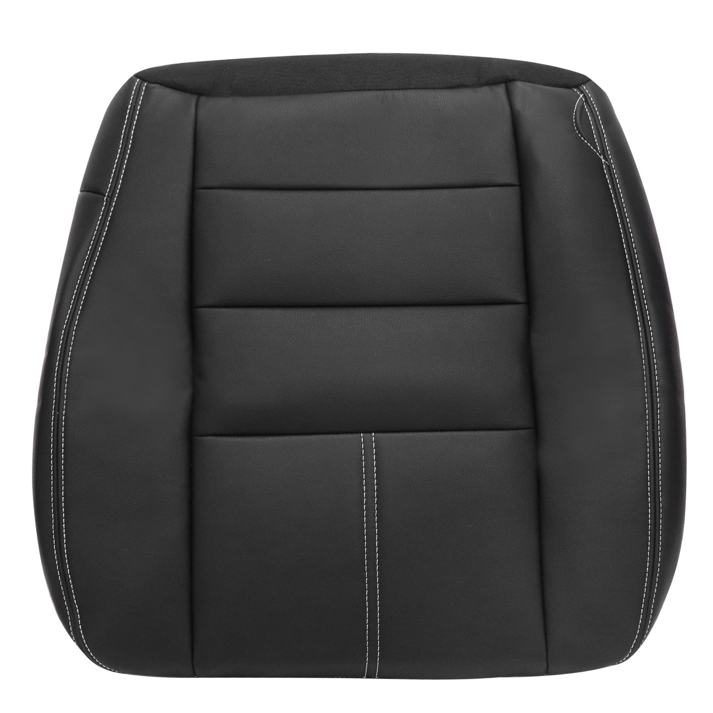 For 2008-2010 Ford F250 F350 Super Duty Lariat XL Driver & Passenger Bottom & Top Leather Seat Cover Black