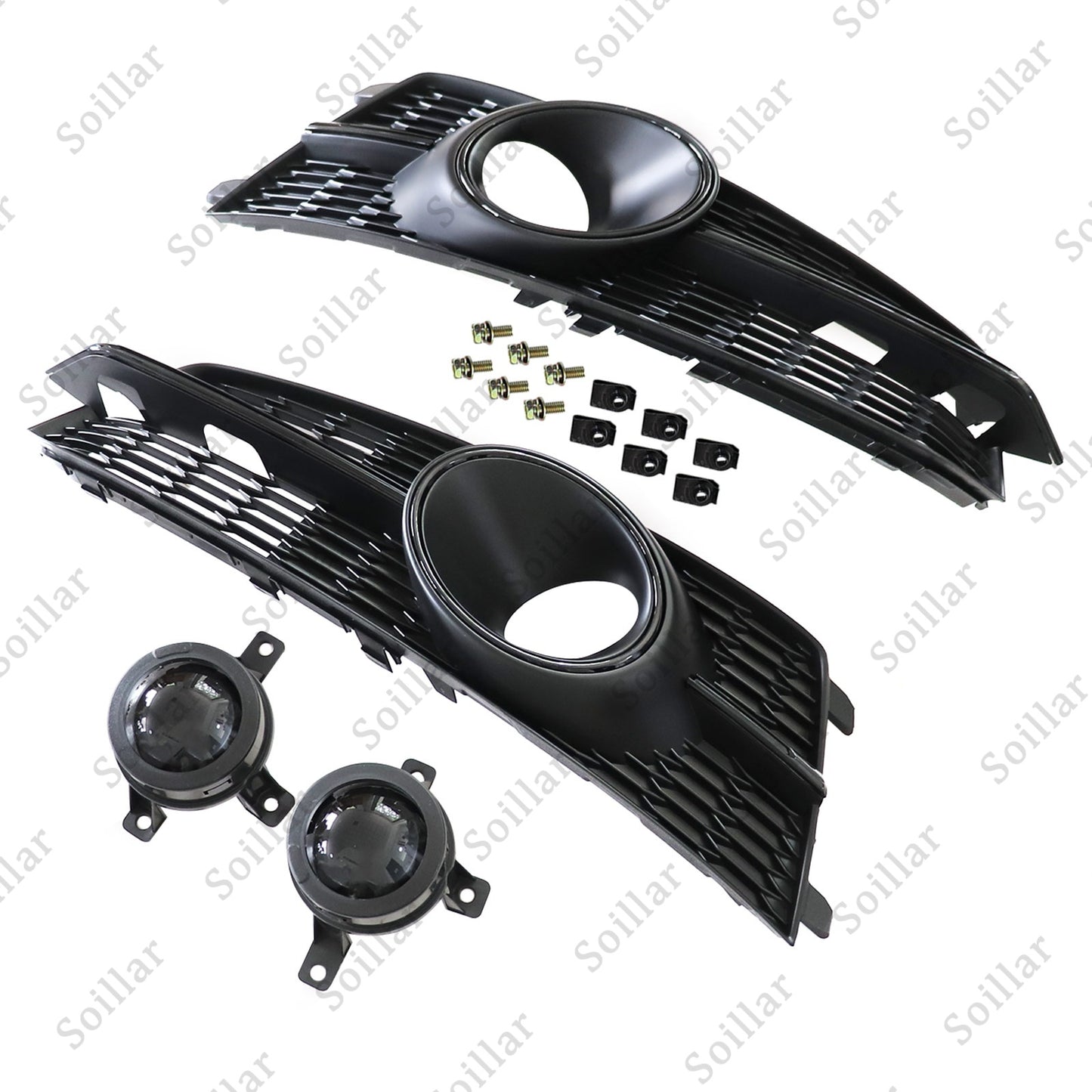 For Audi A6 S6 RS6 2016 2017 2018 Front honeycomb Mesh Grill Fog Light Grille