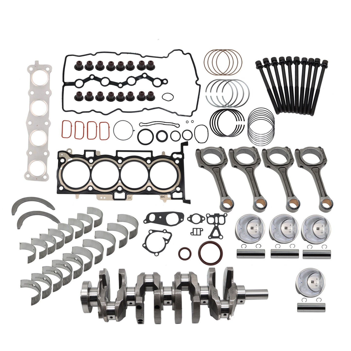 Fit Hyundai Kia 2.4 G4KJ Engine Rebuild Kit Crankshaft & Con rods & Bearing Set