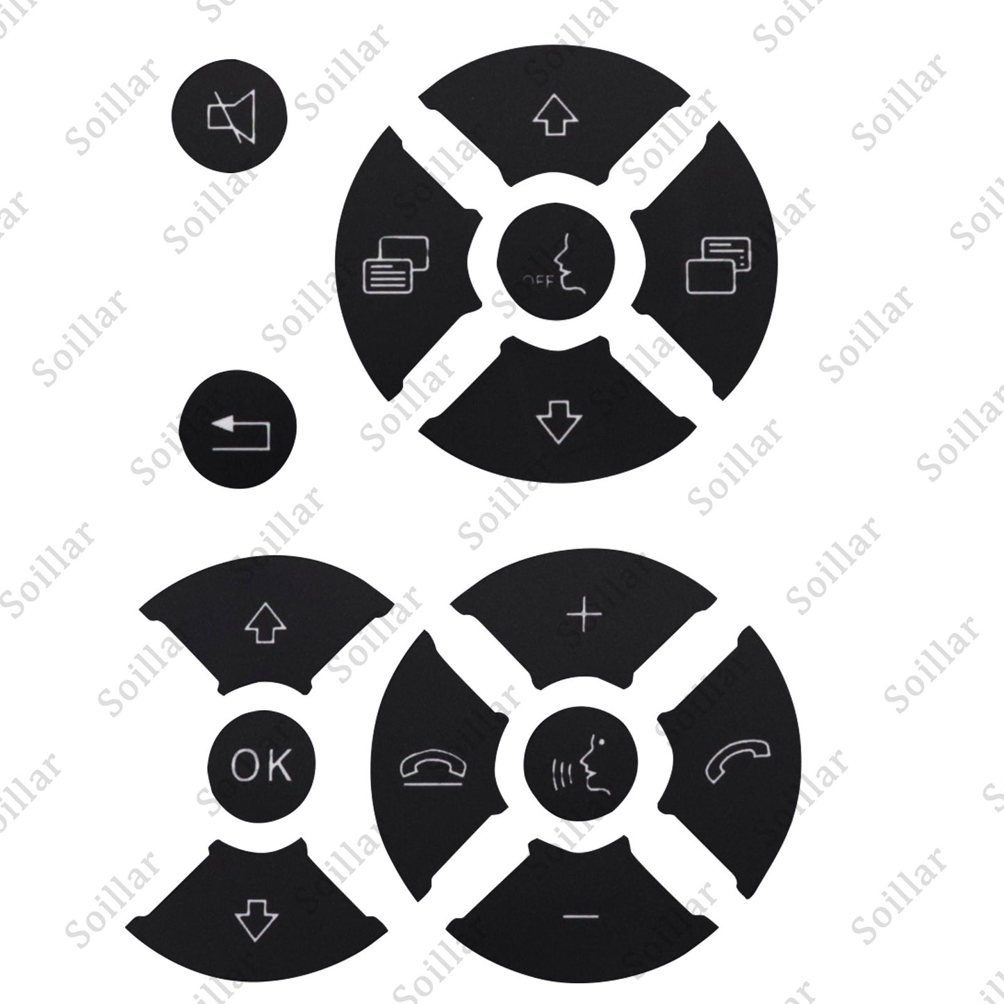FOR 2007-14 Mercedes Benz Repair Button DOOR Steering A/C Window Radio Stickers